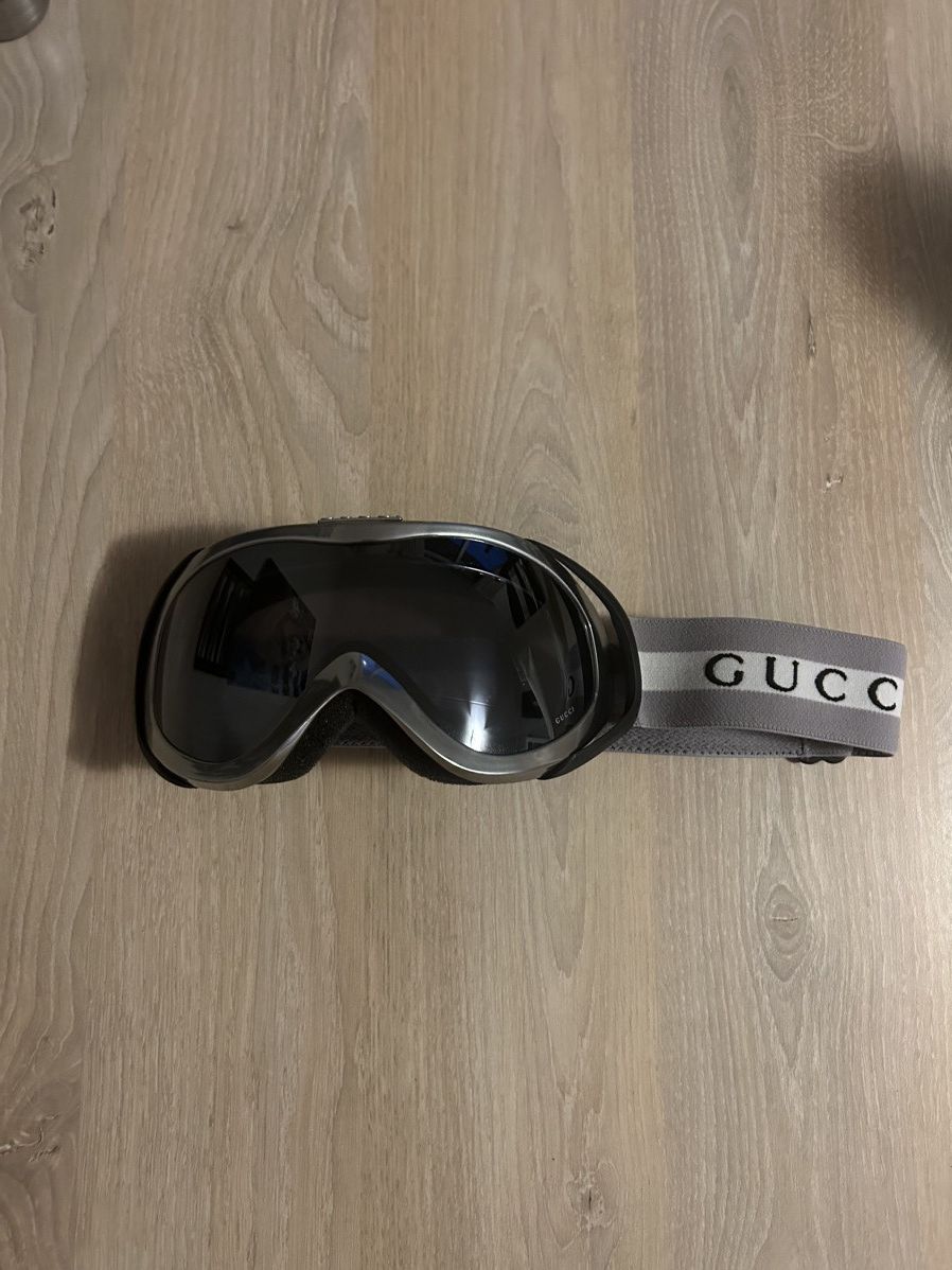 image of Gucci Silver Ski Goggles, Men's