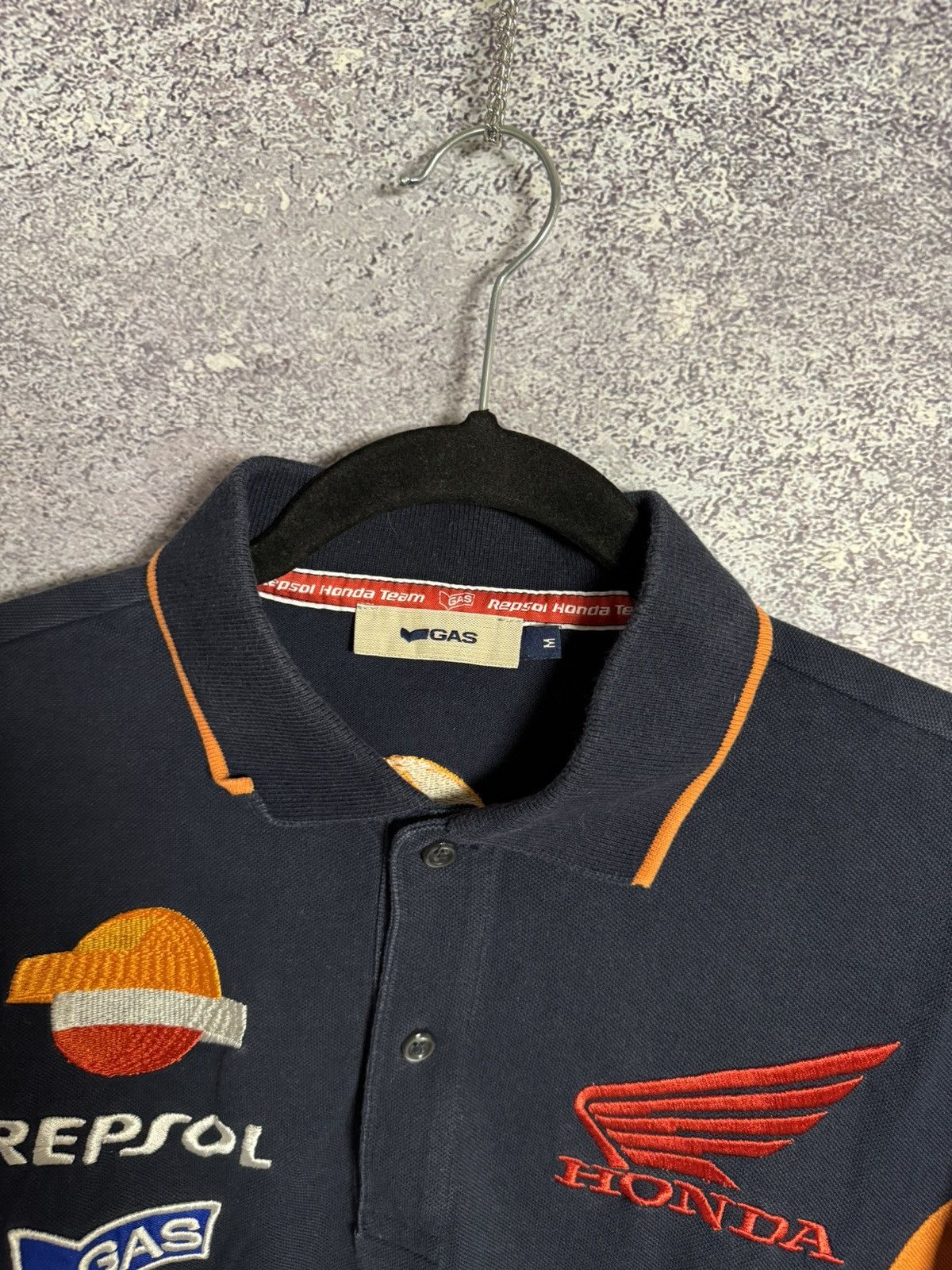 Formula 1 × Honda × Vintage Honda Gas Repsol Racing Team Polos Formula Uno F-1 M sz Size US M / EU 48-50 / 2 - 8 Thumbnail
