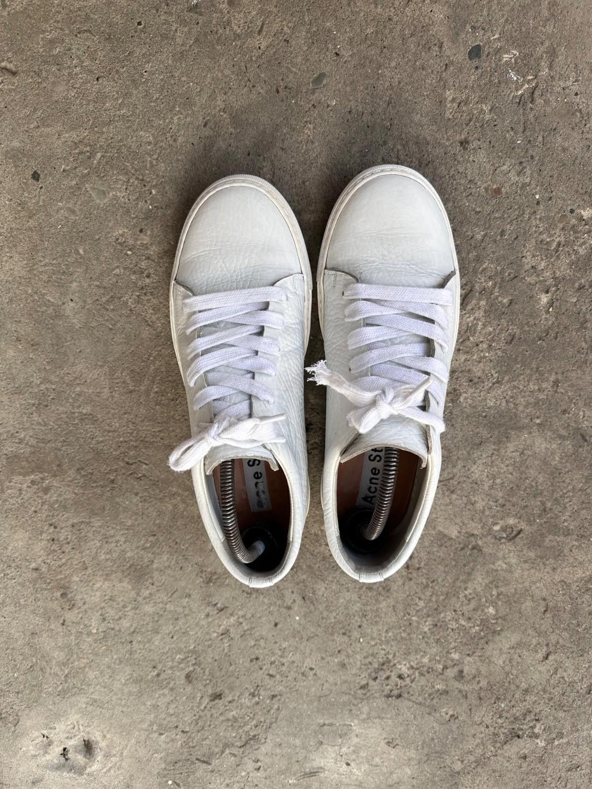 Acne Studios ACNE STUDIOS ADRIANA GRAIN LEATHER SNEAKERS WHITE SZ 40 Size US 10 / IT 40 - 3 Thumbnail