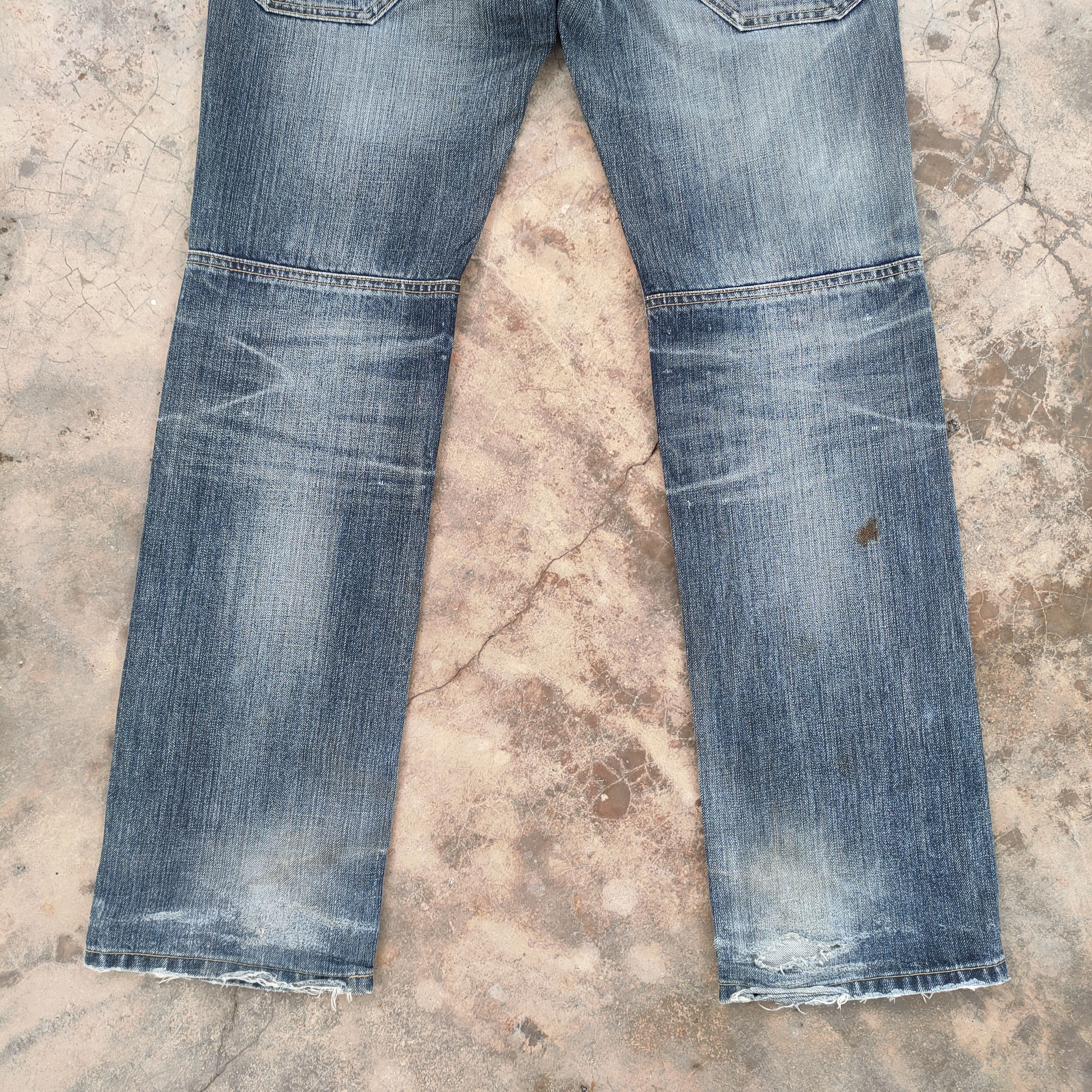 PPFM VINTAGE PPFM FADED RIPPED BONDAGE DENIM JEANS PANTS Size US 33 - 12 Thumbnail