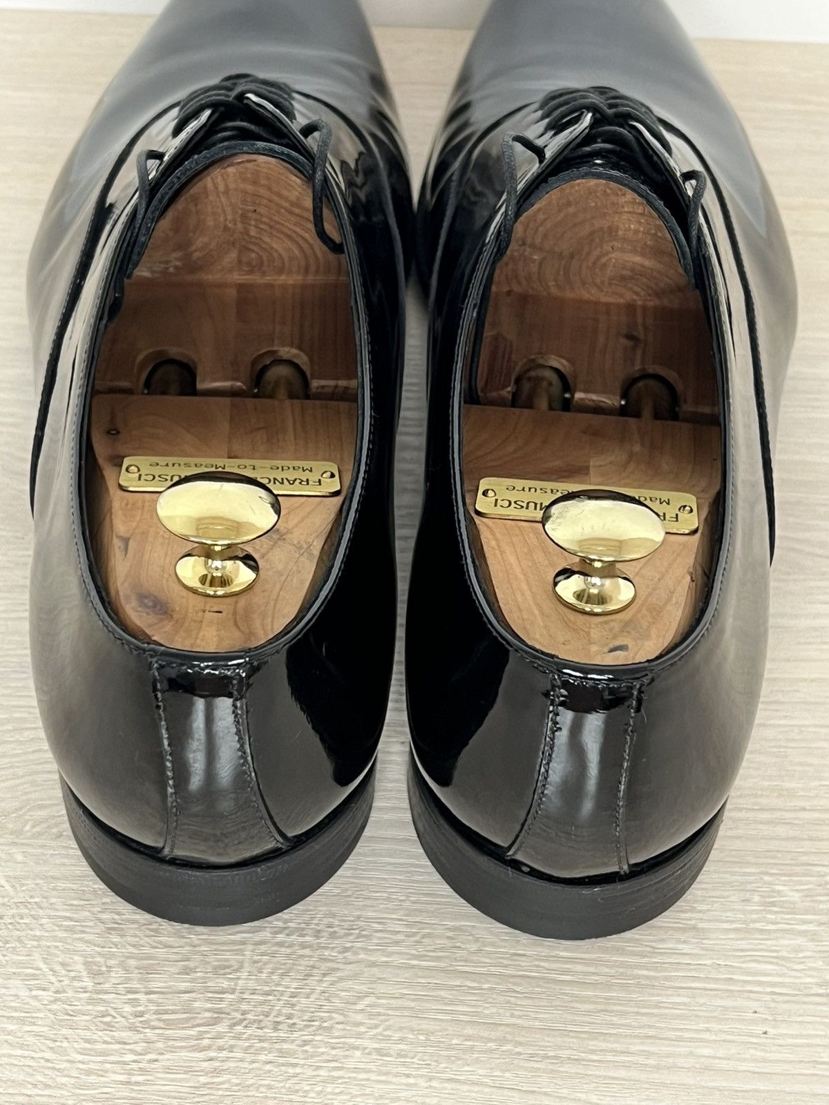 Prada Prada Black Spazzolato Leather Oxfords Size US 10.5 / EU 43-44 - 10 Thumbnail