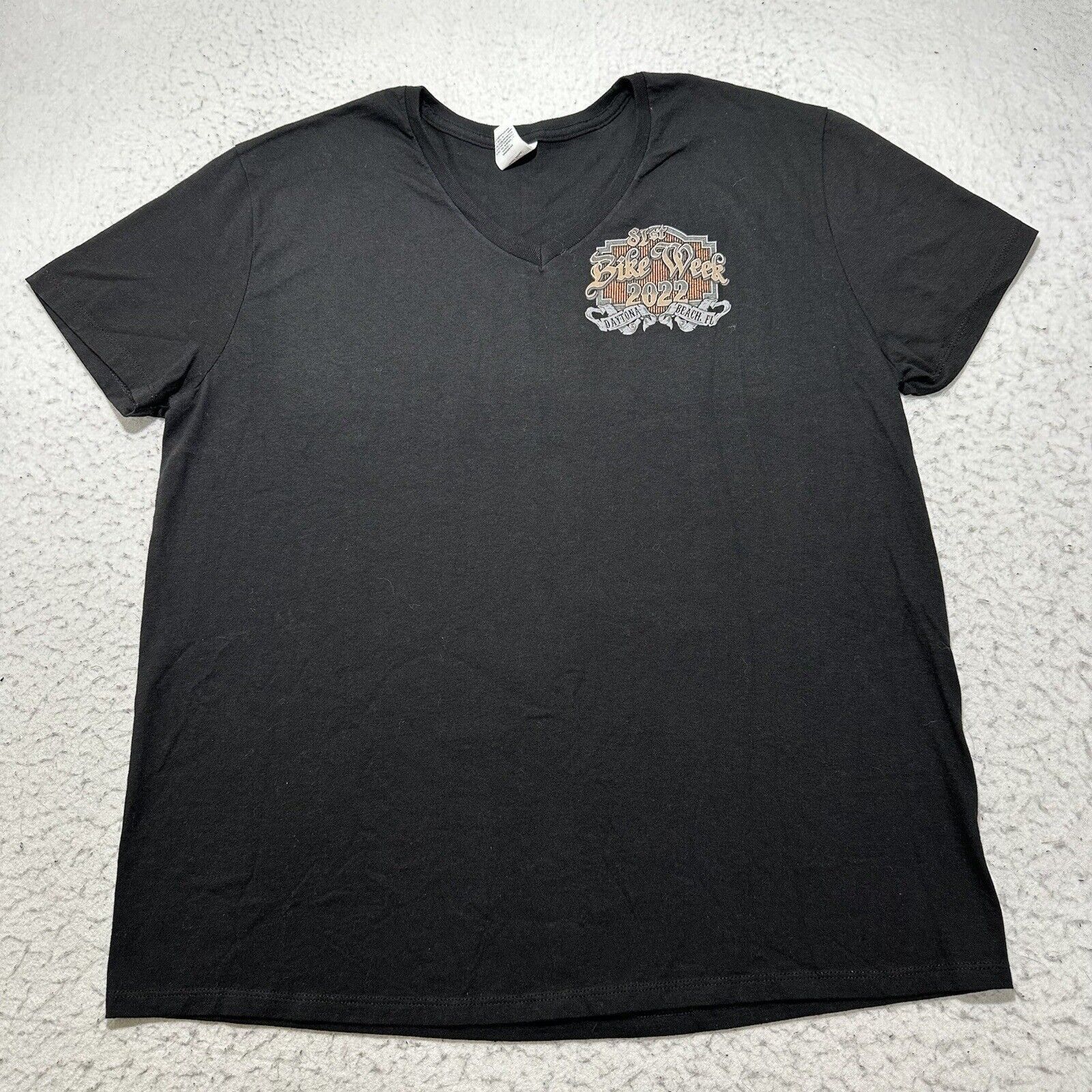 Hanes Daytona Beach 81st Bike Week 2022 XL Black Graphic T Shirt Size US XL / EU 56 / 4 - 3 Thumbnail