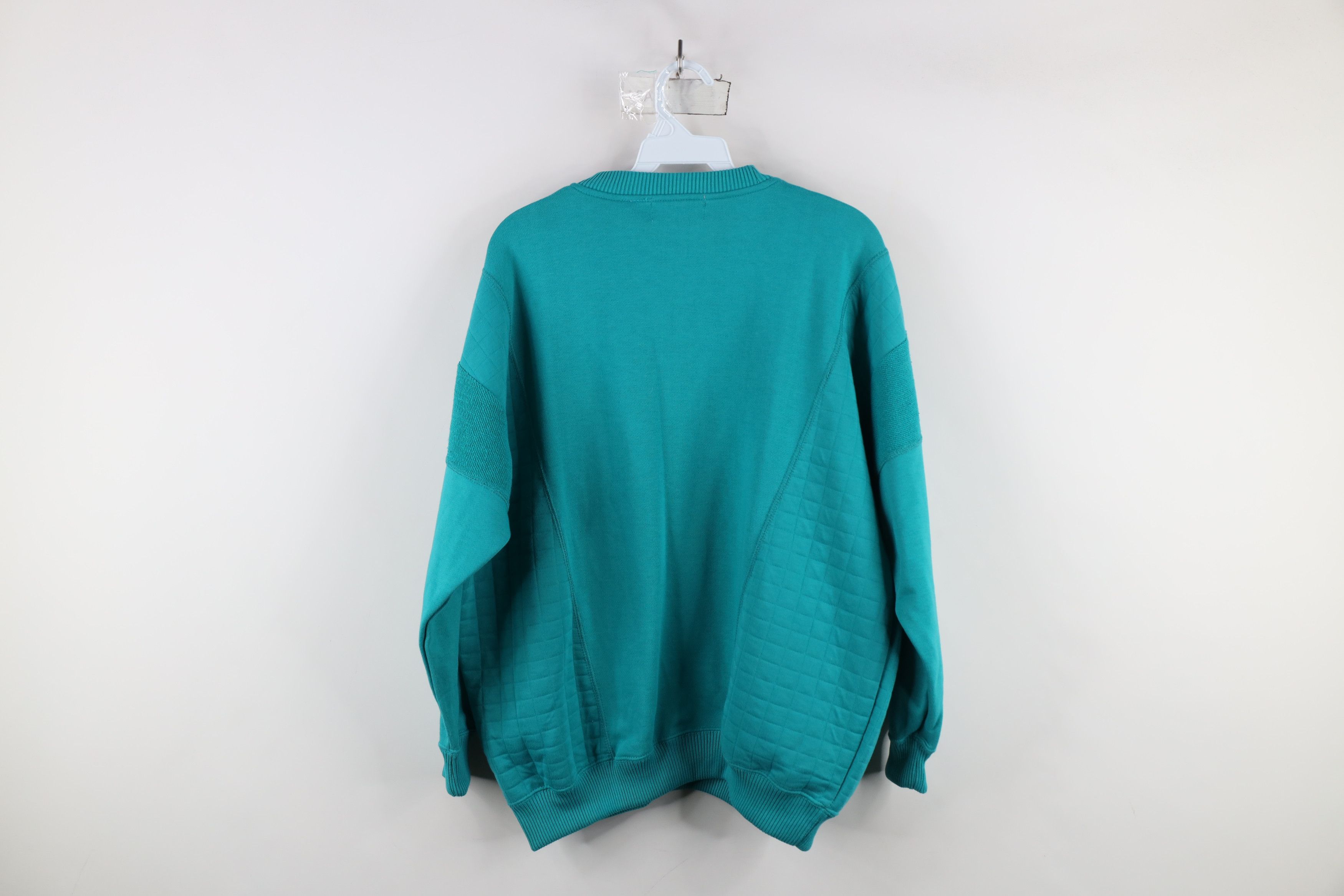 Vintage Deadstock Vintage 90s Streetwear Crewneck Sweatshirt Teal Size L / US 10 / IT 46 - 9 Thumbnail