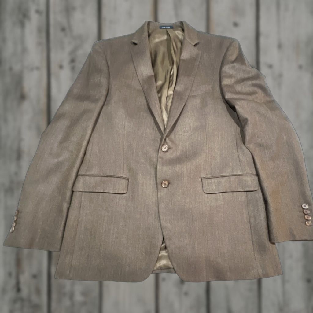 Ralph Lauren RALPH LAUREN SPORT COAT Blazer 42L Brown Wool Silk Two-Button Mens Size 42L - 1 Thumbnail