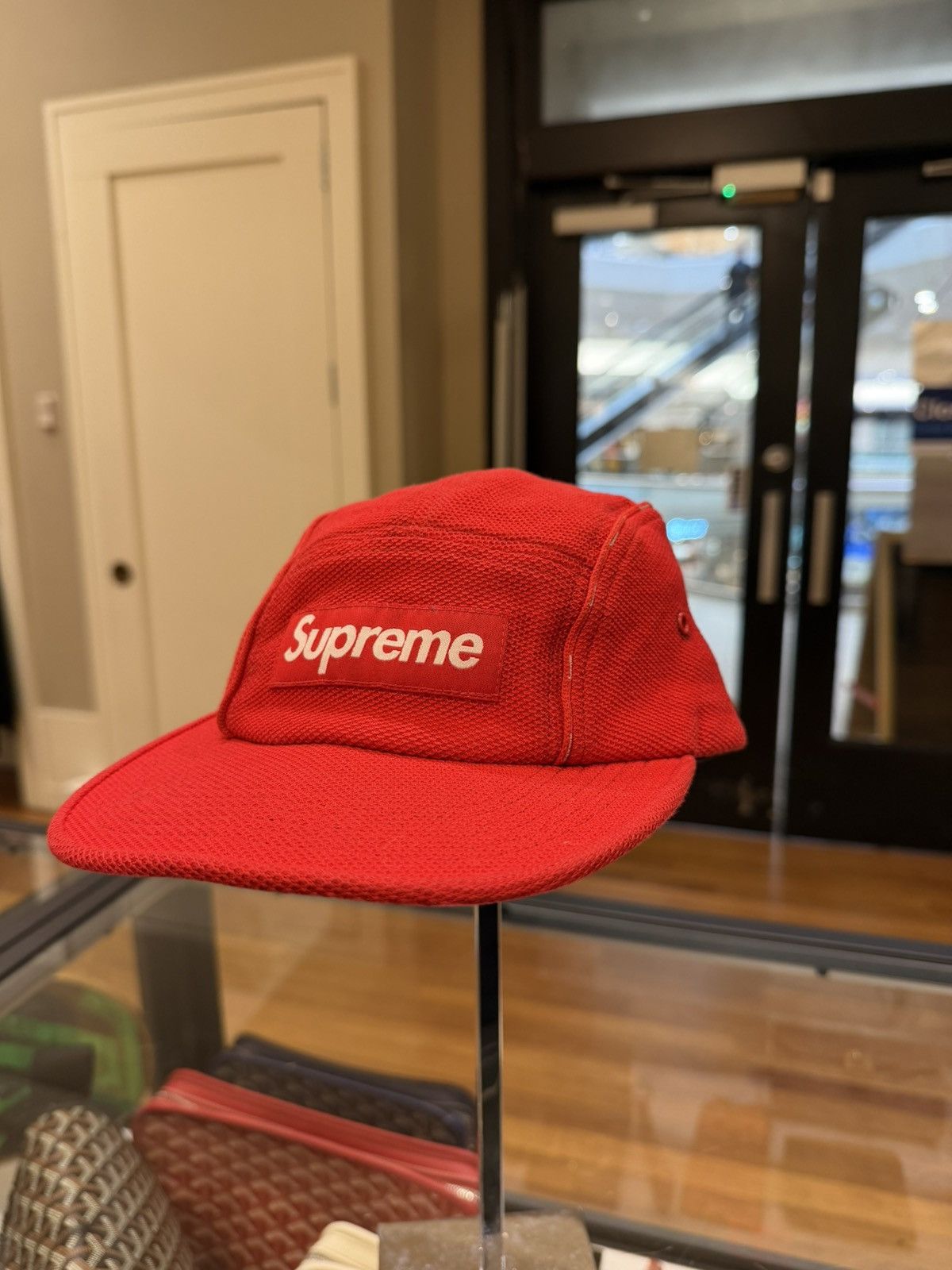 Supreme Supreme SS19 Pique Piping Camp Cap- Red Size ONE SIZE - 1 Thumbnail