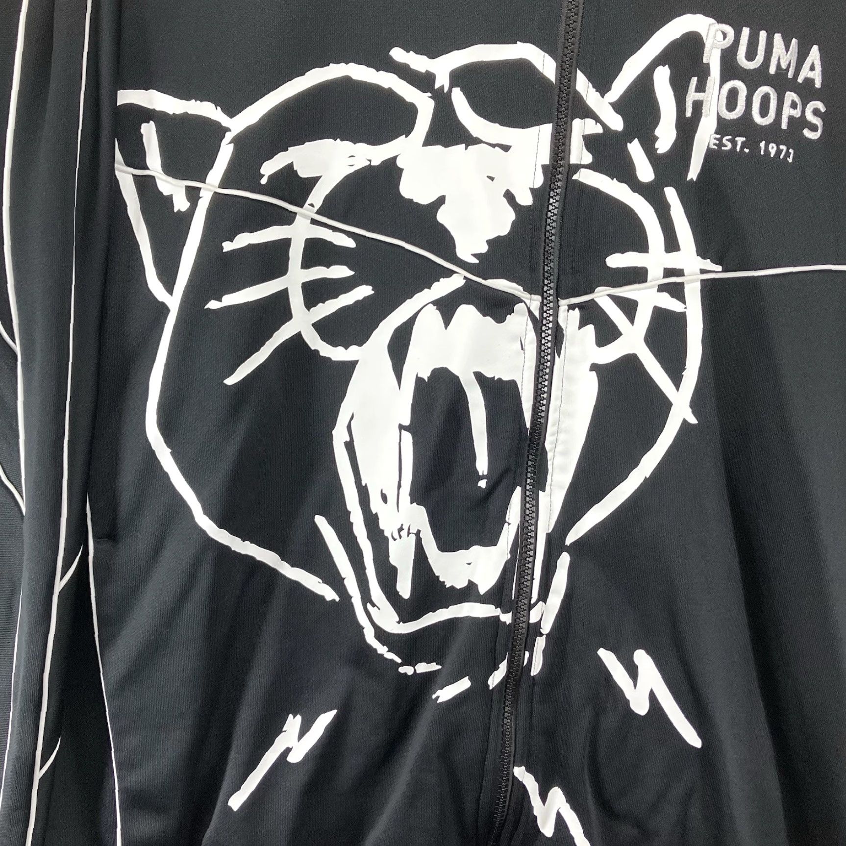 Puma PUMA DIDN'T FLINCH 73 JACKET Track Sweat Shirt Graphic Logo Men 2XL Black Full Zip Stand-Up Collar Long Sleeve Fleece Regular Fit Sportswear Size US XXL / EU 58 / 5 - 5 Thumbnail