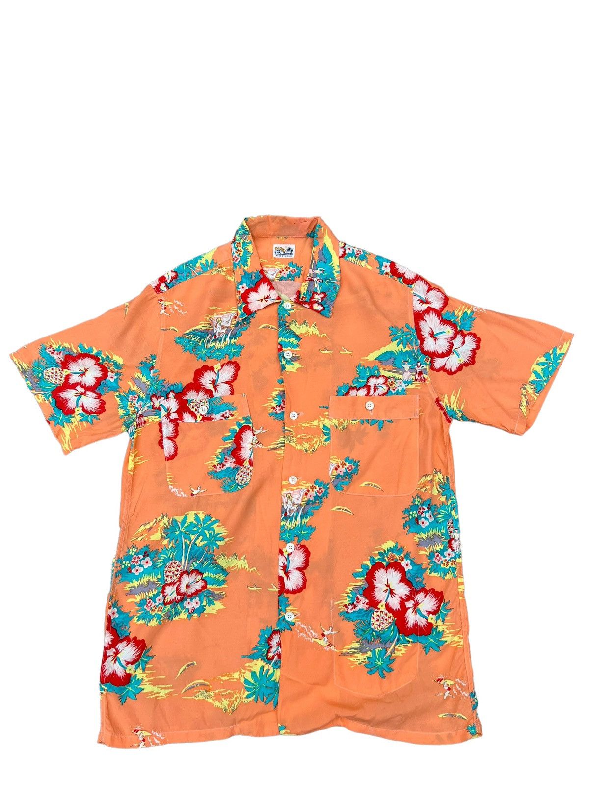 Blue Blue Japan Blue Blue Aloha Japan 100% Rayon Hawaiian Shirt Size US S / EU 44-46 / 1 - 1 Thumbnail
