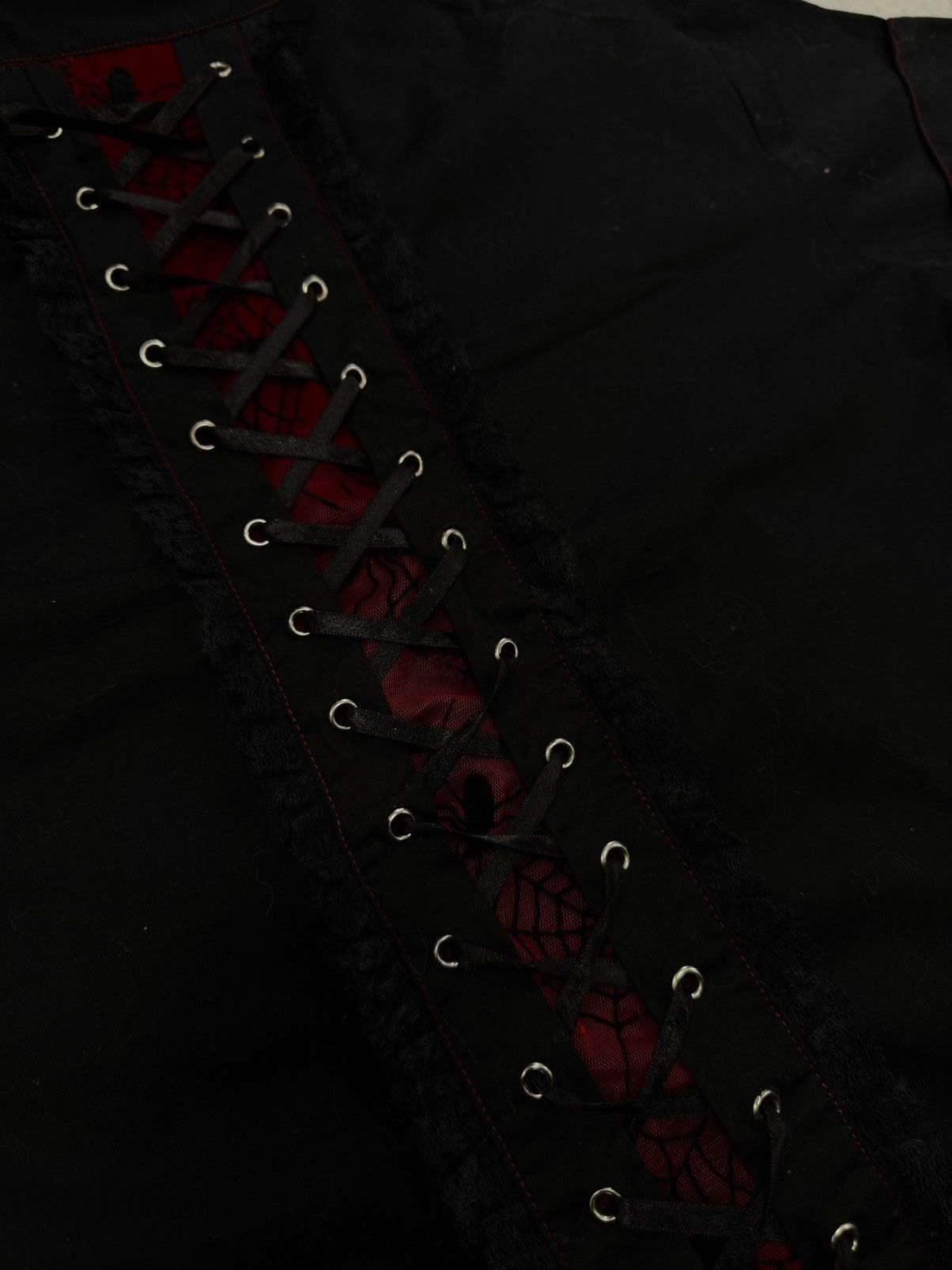 Vintage 🕸️🕷️AVANT-GARDE SEXY GHOTIC hard leather stuff shirt Rare Size L / US 10 / IT 46 - 3 Thumbnail