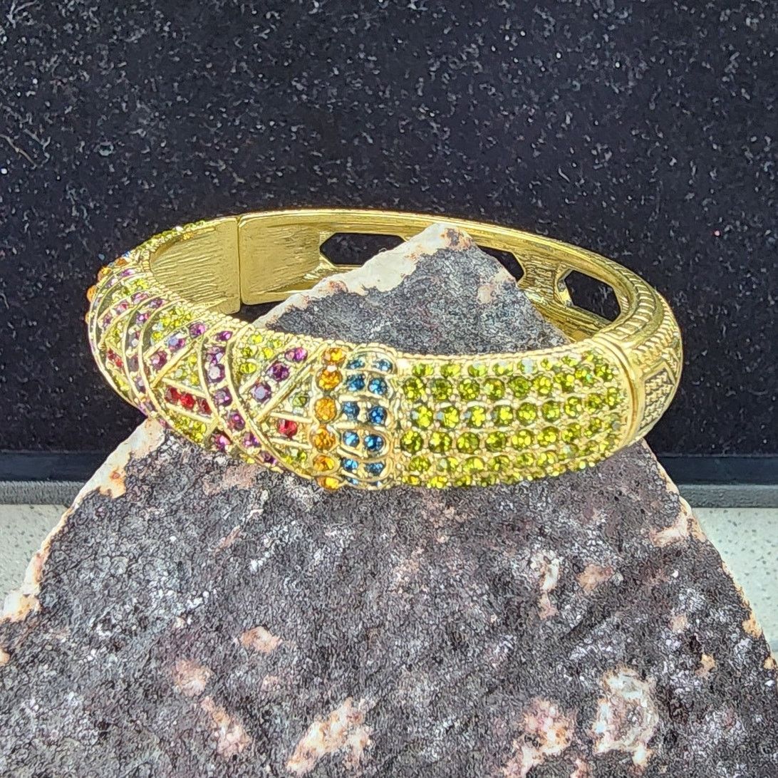 Designer Heidi Daus Triple Play X-Ceptional Crystal Bangle Bracelet Size ONE SIZE - 11 Thumbnail