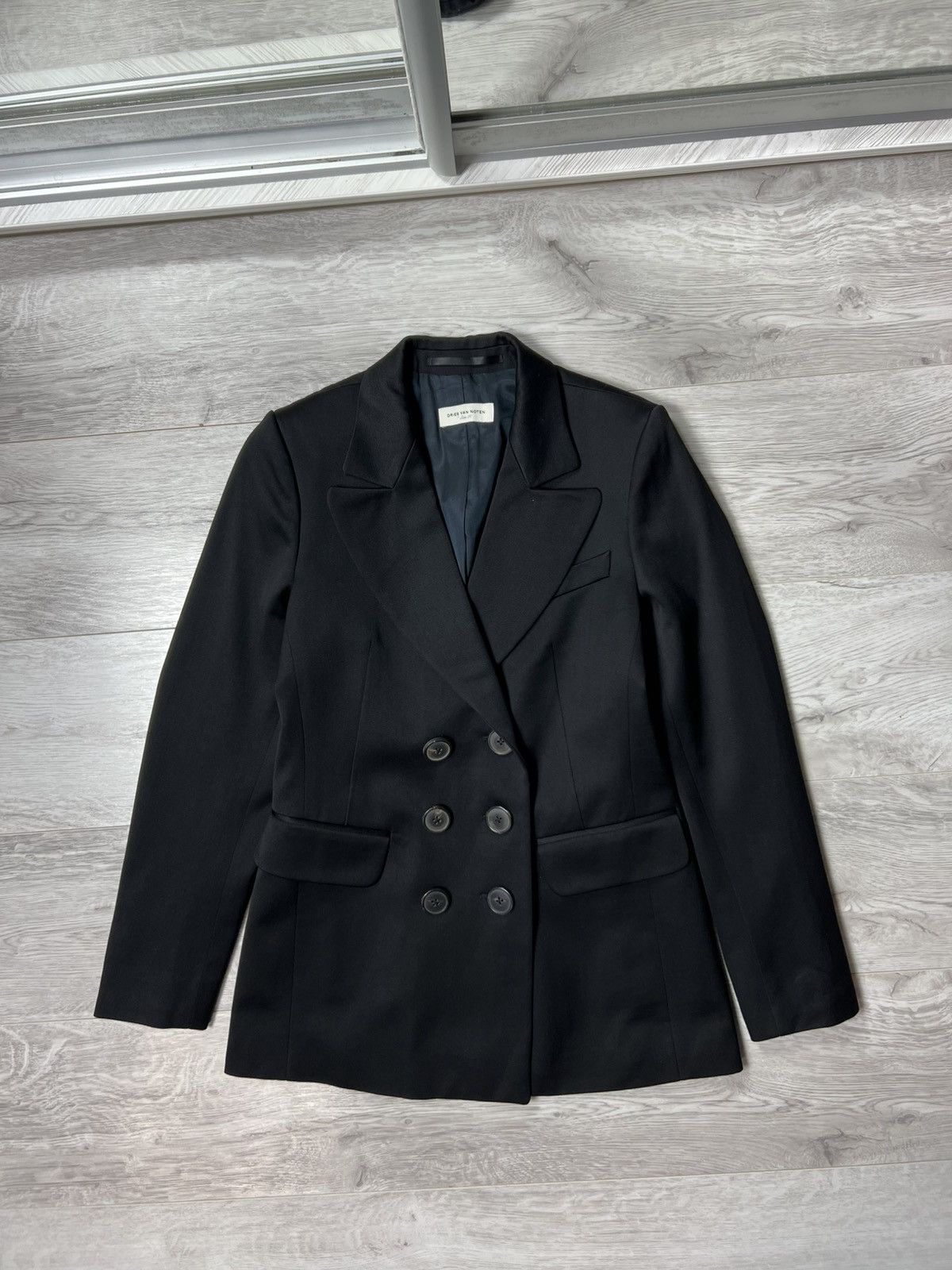 Dries Van Noten Dries Van Noten Double Breasted Blazer Wool & Cotton Size 36 Size S / US 4 / IT 40 - 1 Thumbnail