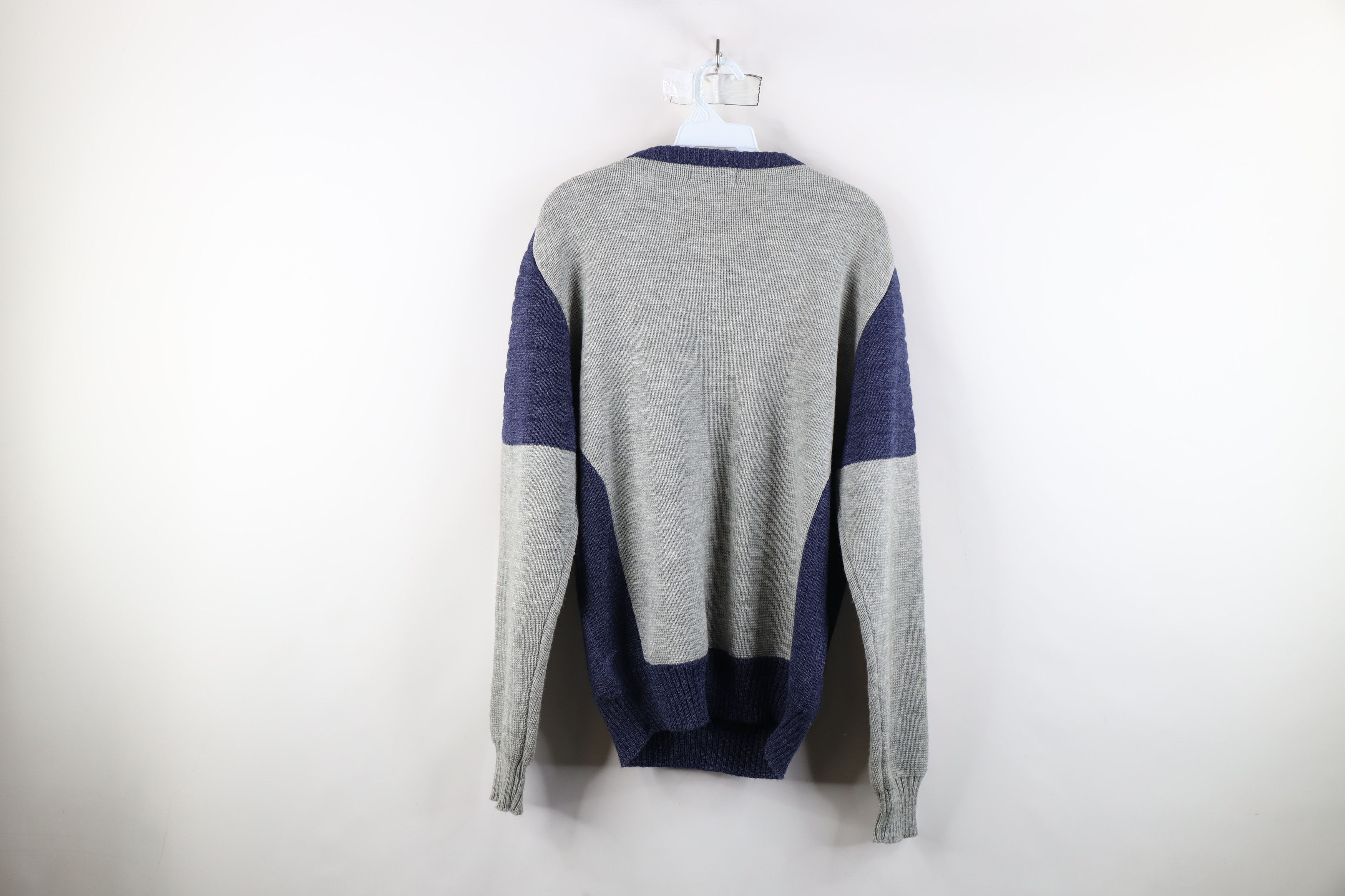 Vintage Vintage 90s Streetwear Ribbed Knit Crewneck Sweater Acrylic Size US XL / EU 56 / 4 - 9 Thumbnail