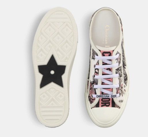Dior o1w1db11224 Embroidered Cotton Sneakers in Multicolor Size US 6 / IT 36 - 4 Thumbnail