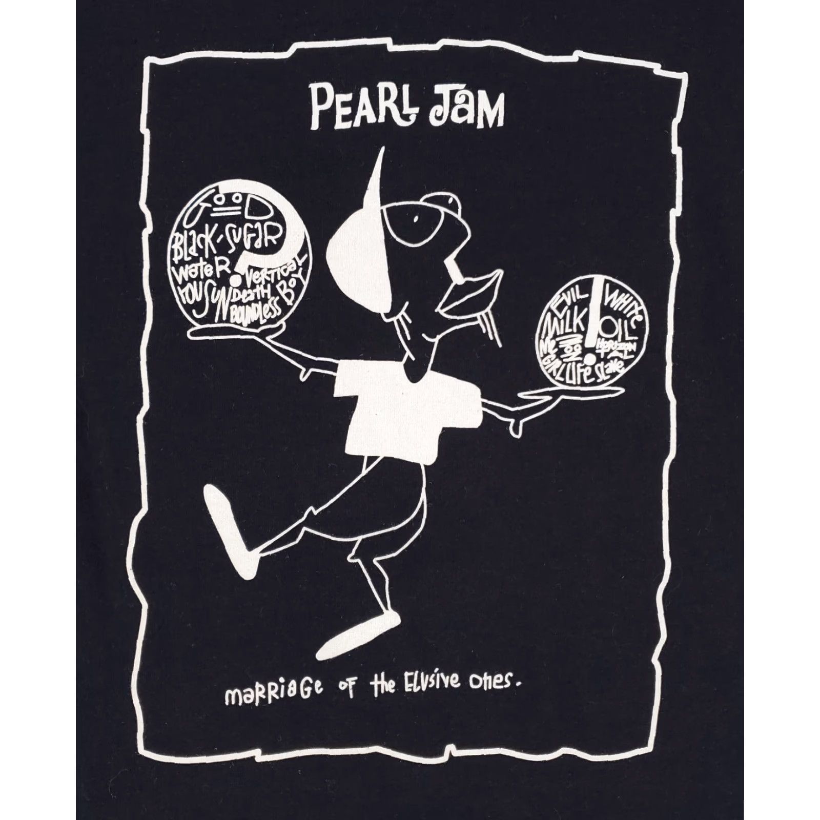 Vintage Pearl Jam T-Shirt Mens XXL Black PJ20 Marriage of the Elusive Ones Reprint Black Shirt 2XL Size US XXL / EU 58 / 5 - 2 Thumbnail