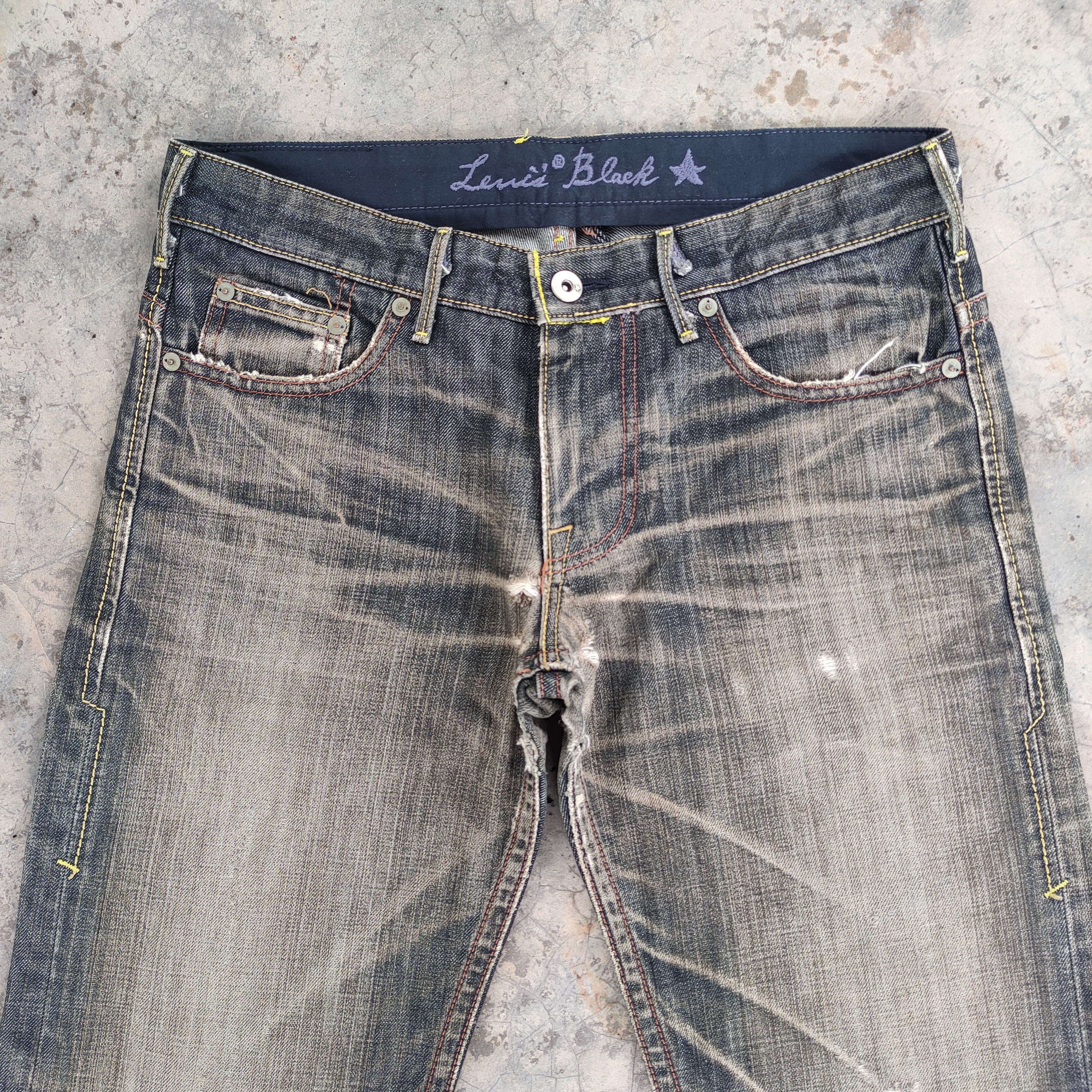 Levi's Vintage Clothing VINTAGE LEVI'S BLACK RUSTY RIPPED DENIM JEANS PANTS Size US 32 / EU 48 - 3 Thumbnail