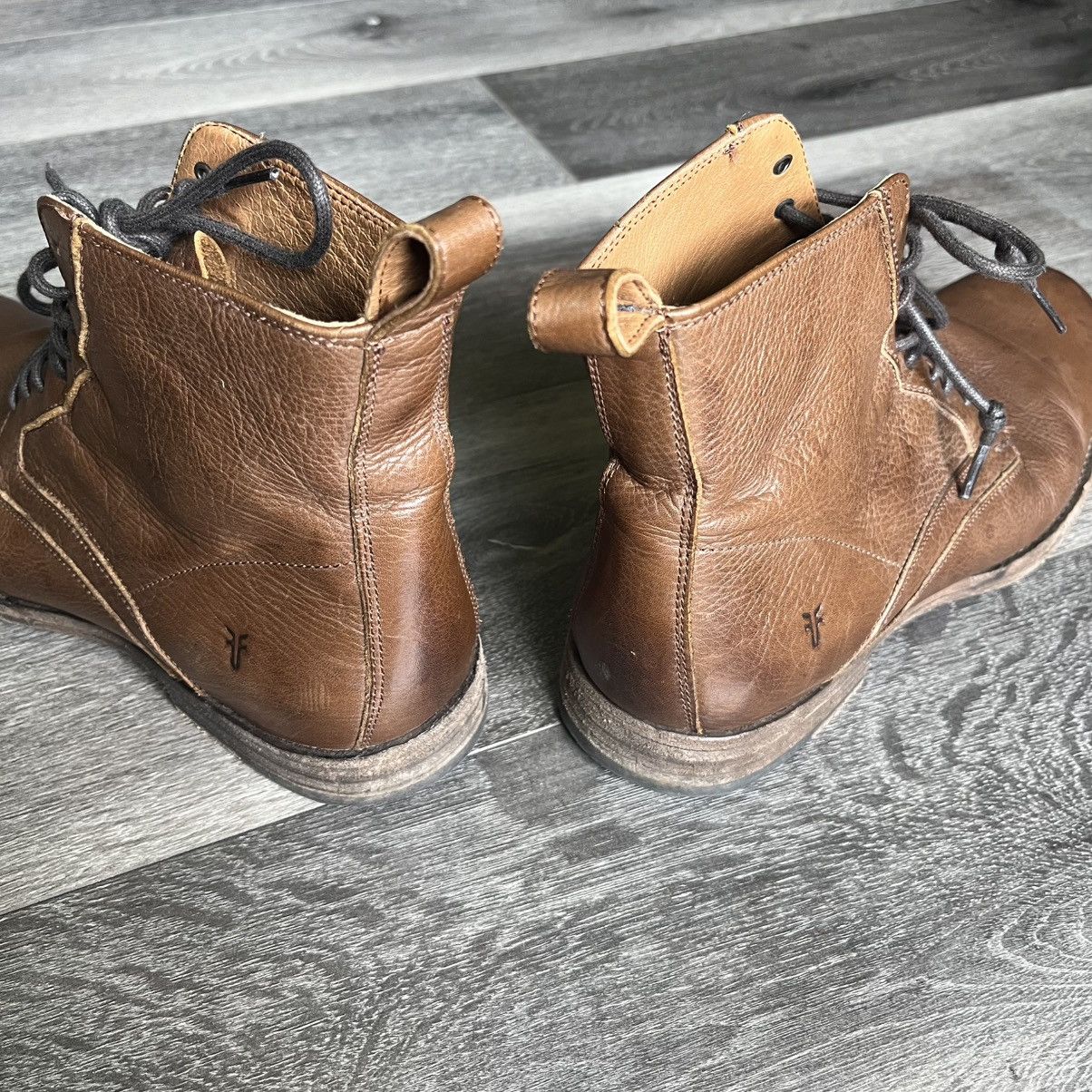 Frye Vintage Frye Mens Philip Lace Up Brown Boots Size 9D 3487883 Size US 9 / EU 42 - 4 Thumbnail