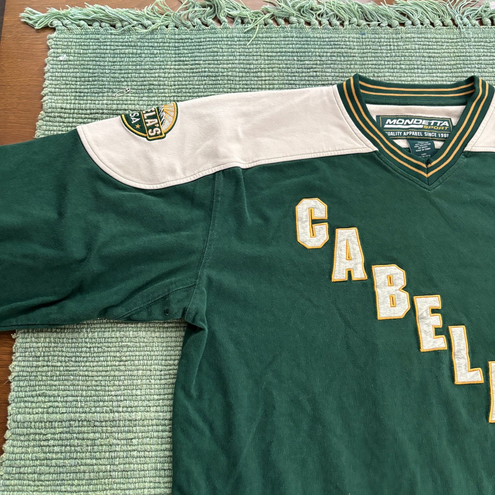 Cabelas × Vintage Vintage 90s Y2K Green Cabela's Cotton Baggy Hockey Jersey XL Size US XL / EU 56 / 4 - 4 Thumbnail