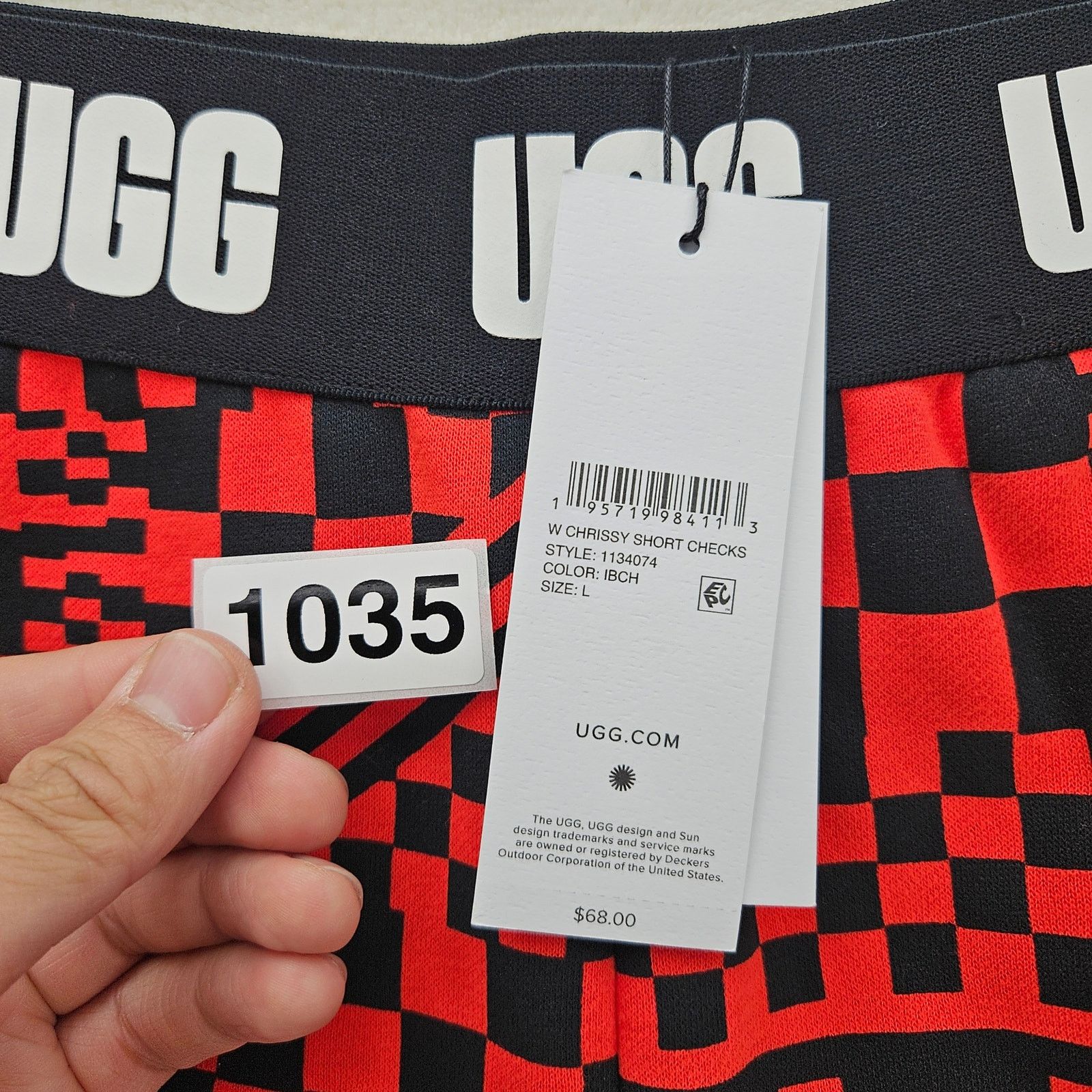 Ugg UGG WOMEN'S LARGE CHRISSY SHORT CHECK PATTERN BOYFRIEND Size L / US 10 / IT 46 - 3 Thumbnail