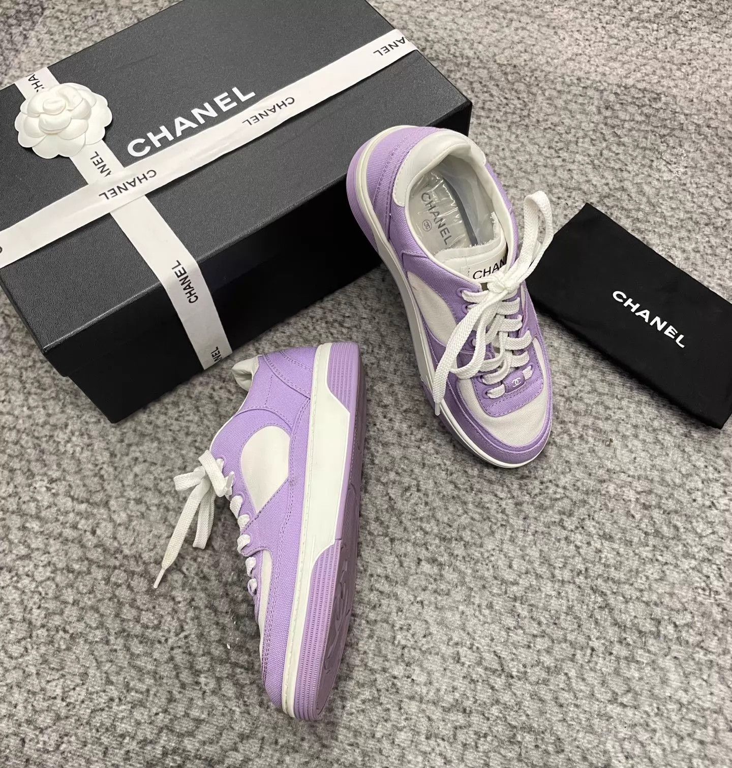 Chanel Chanel Lavender Women's Sneakers Size US 6.5 / IT 36.5 - 3 Thumbnail