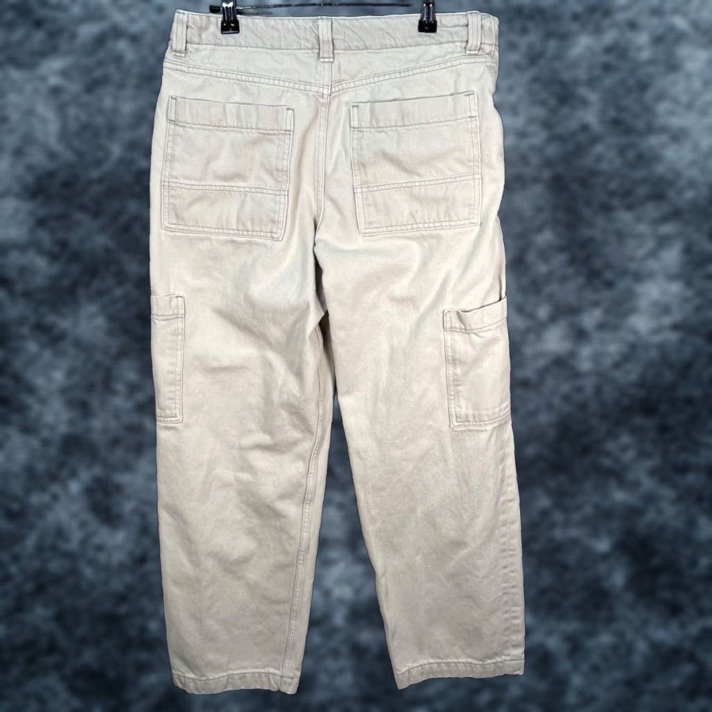 Cos COS Cargo Pants Mens 31 Beige 100% Cotton Straight Leg Casual Pants Mens Size US 31 - 1 Thumbnail