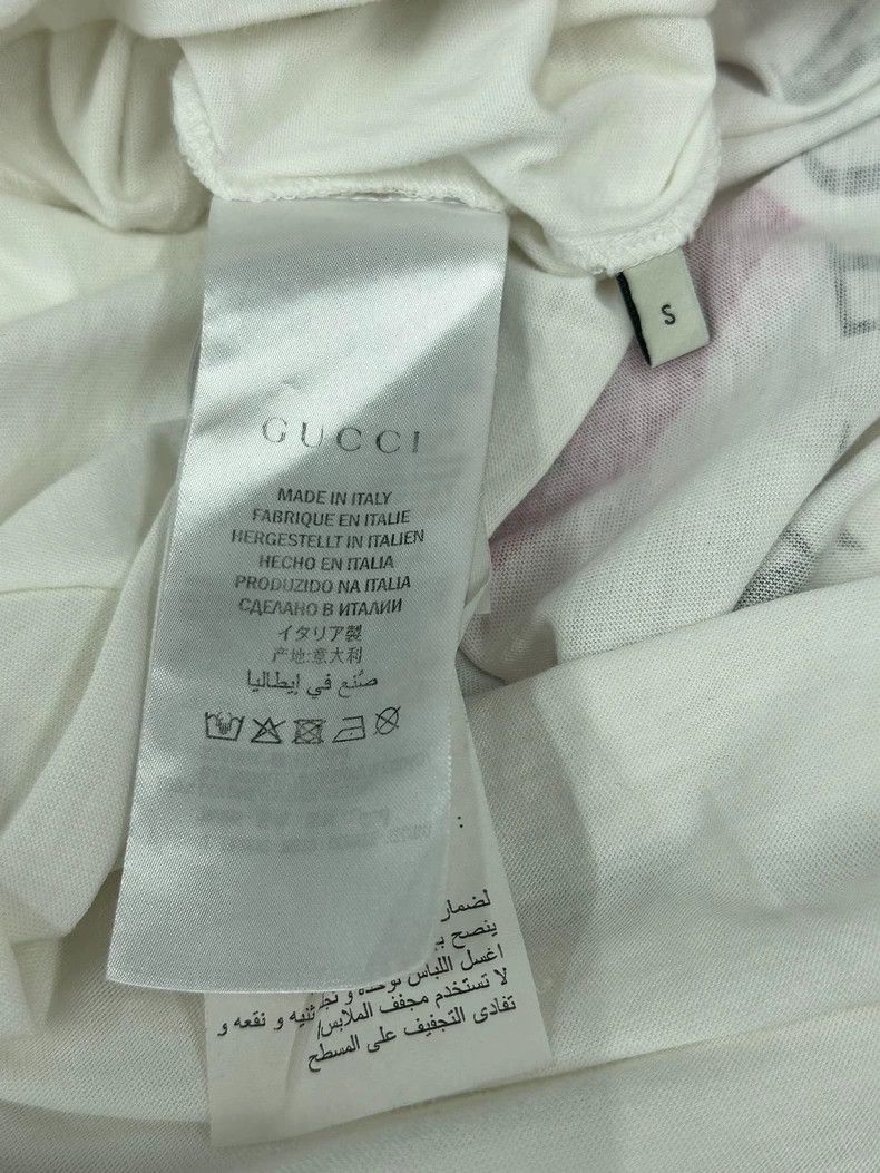 Gucci Gucci White printed letter T-shirt short sleeves Size S / US 4 / IT 40 - 5 Thumbnail
