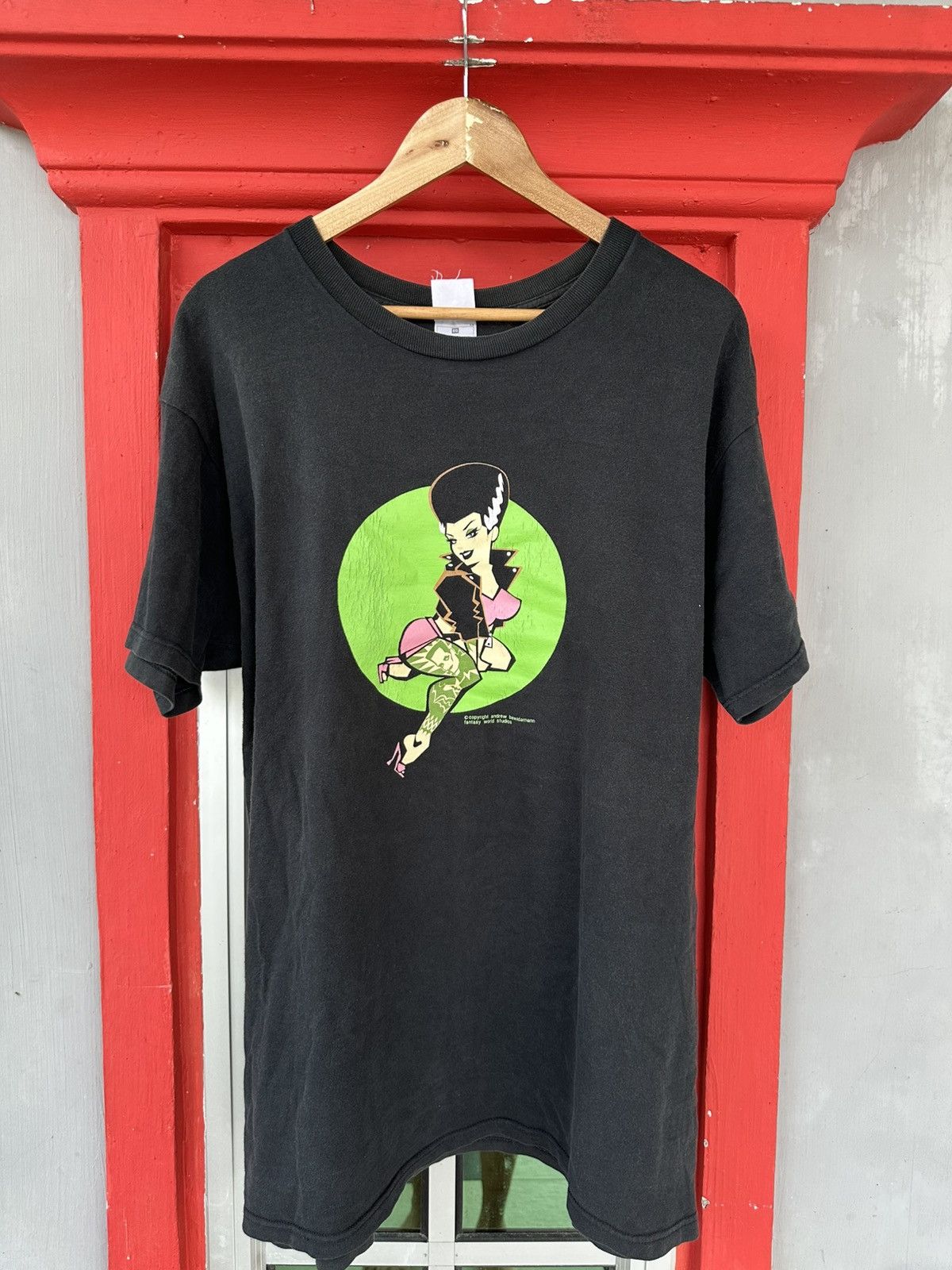 Vintage Vintage 90s Andrew Bawidamann Fantasy World Studios Art Tee Size US XL / EU 56 / 4 - 1 Thumbnail