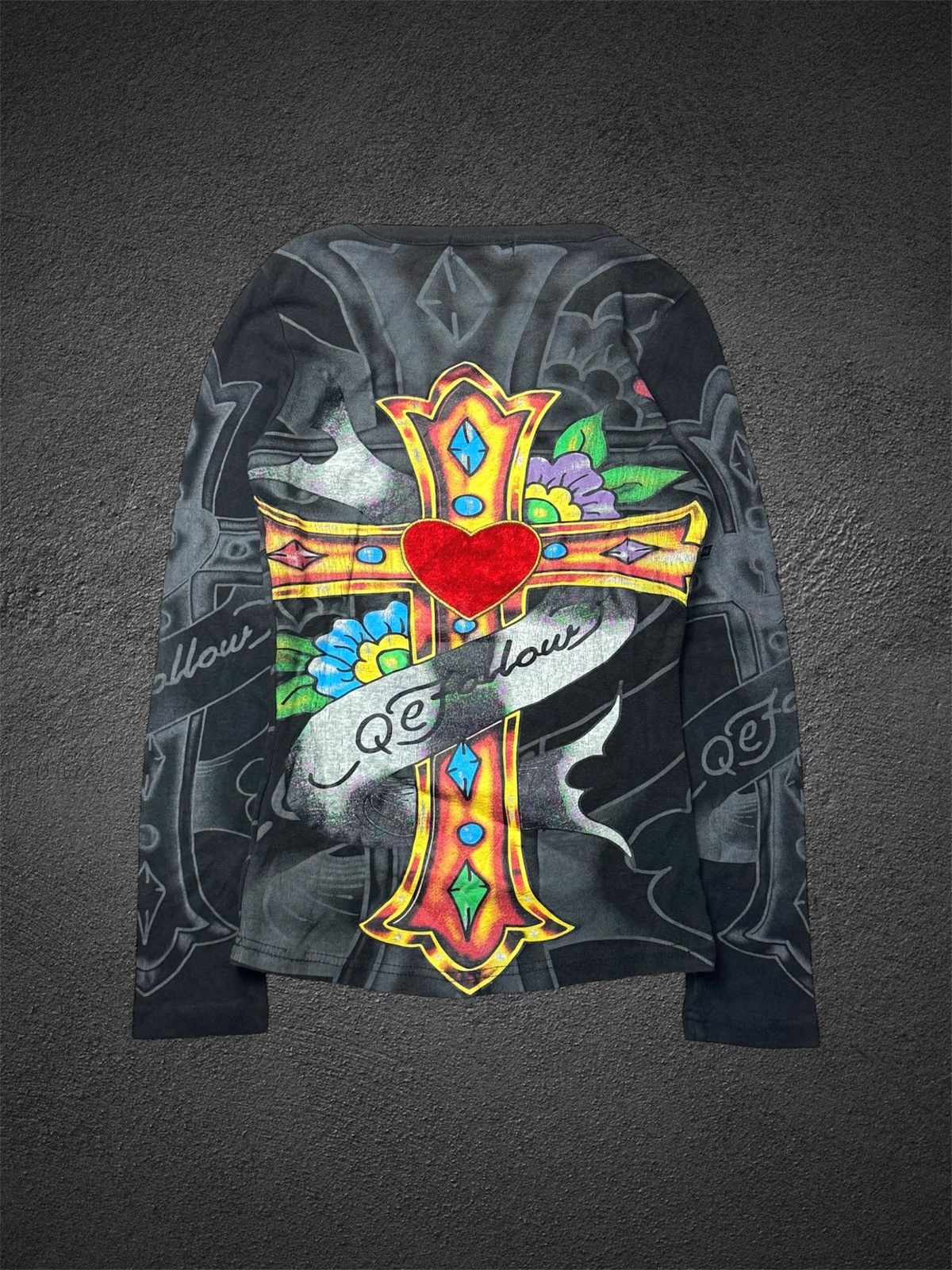 If Six Was Nine Japanese Crosses Tattos Mesh Long Sleeve Gothic Size US S / EU 44-46 / 1 - 2 Thumbnail