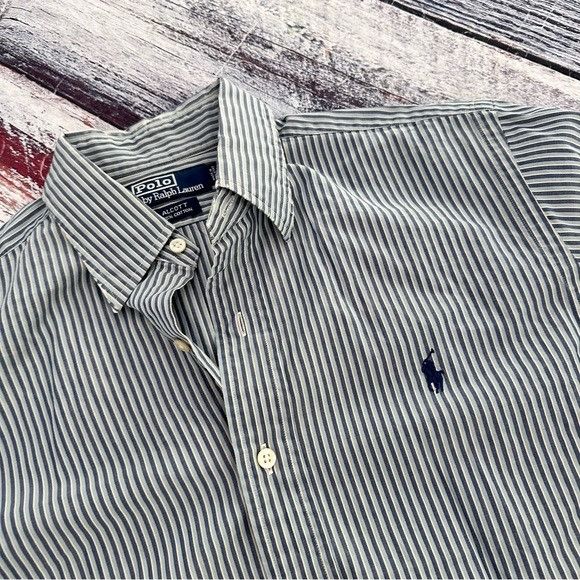 Polo Ralph Lauren POLO Ralph Lauren “Alcott” 100% Cotton Striped Blue and Whit Size US M / EU 48-50 / 2 - 4 Thumbnail
