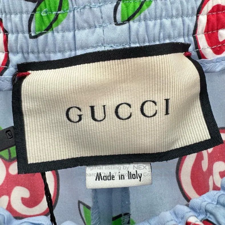 Gucci Gucci Light blue double G apple full print shorts Size US 28 / EU 44 - 5 Thumbnail