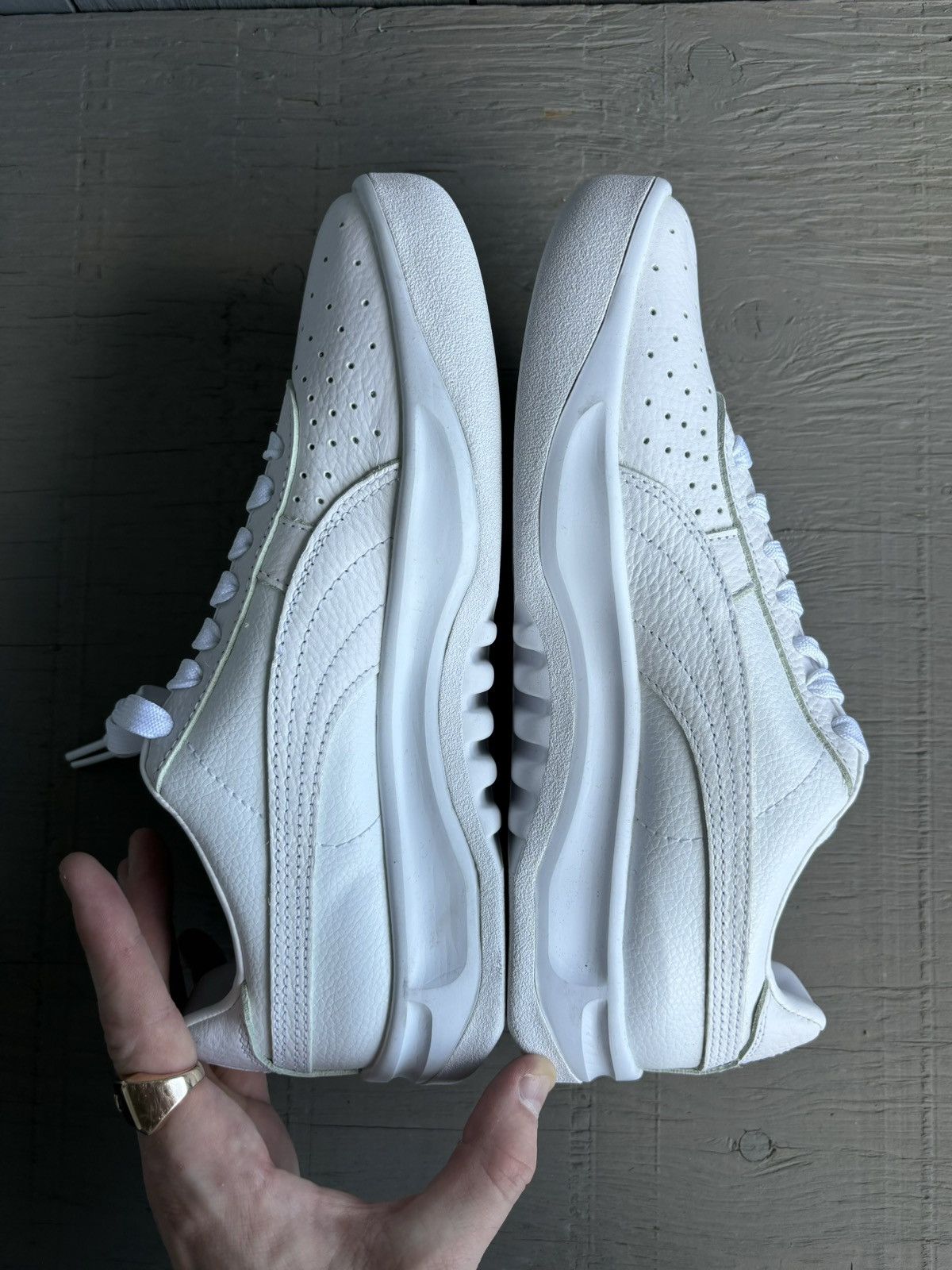 Puma Puma GV Special All White Leather Puma Sneakers Force 1 Mens Size US 8 / EU 41 - 5 Thumbnail