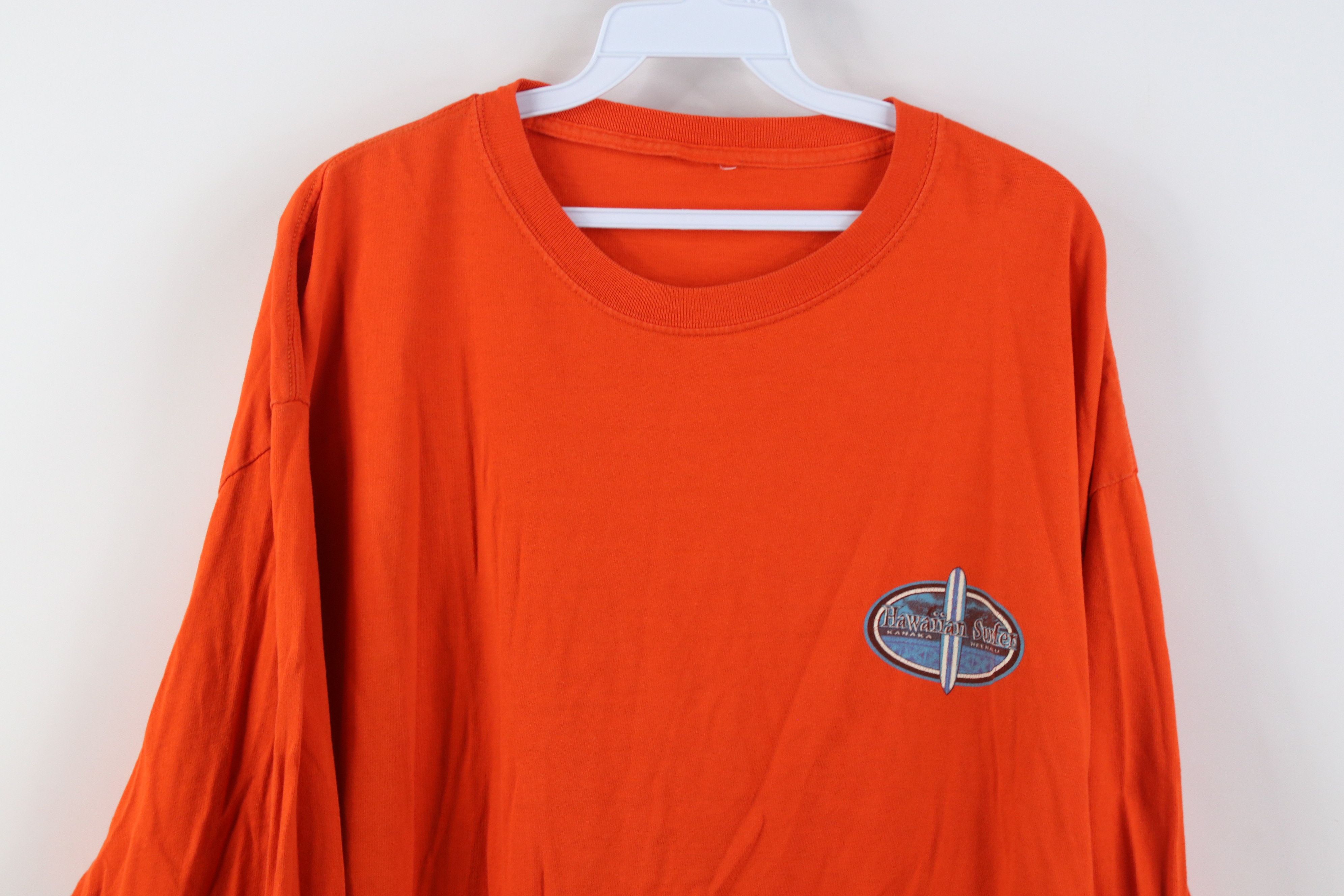 Vintage Vintage Y2K Streetwear Surfing Long Sleeve T-Shirt Orange Size US XXL / EU 58 / 5 - 2 Thumbnail