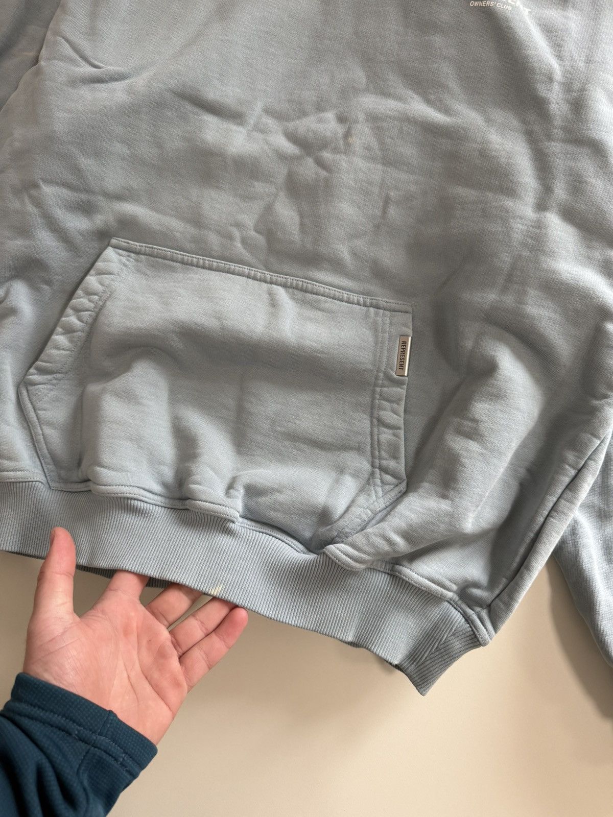 Represent Clo. REPRESENT OWNERS HOODIE POWDER BLUE Size US M / EU 48-50 / 2 - 4 Thumbnail
