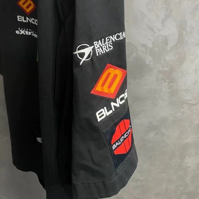 Balenciaga Balenciaga latest black art print embroidered logo short sl Size US XS / EU 42 / 0 - 3 Thumbnail