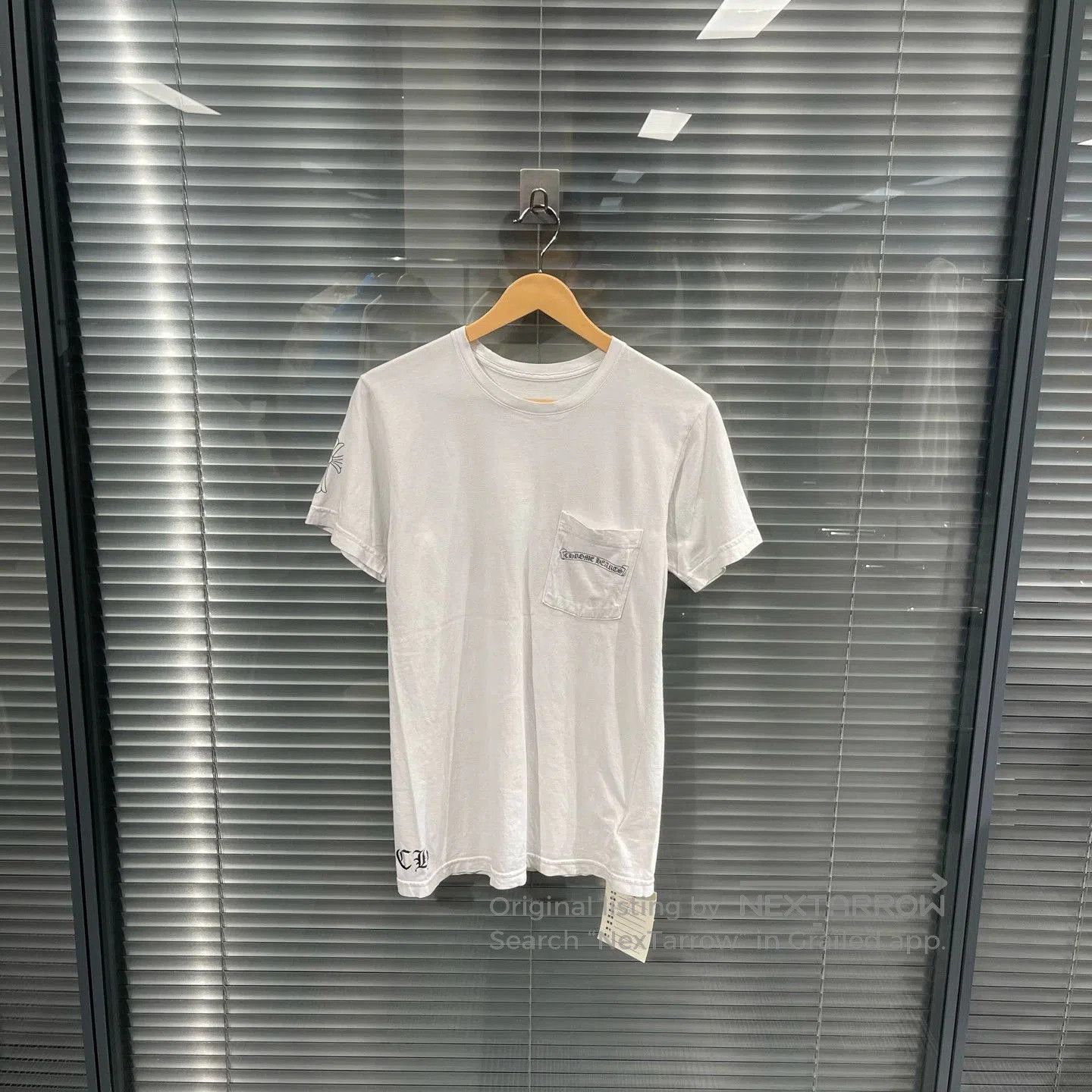 Chrome Hearts White Short Sleeve T-Shirt with Pocket. Size US S / EU 44-46 / 1 - 1 Thumbnail