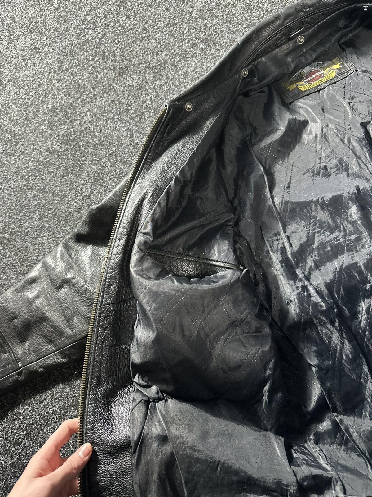 Harley Davidson × Leather 🚨Vintage 90s Leather Biker Jacket-West Style Maison Margiela Size US M / EU 48-50 / 2 - 12 Thumbnail