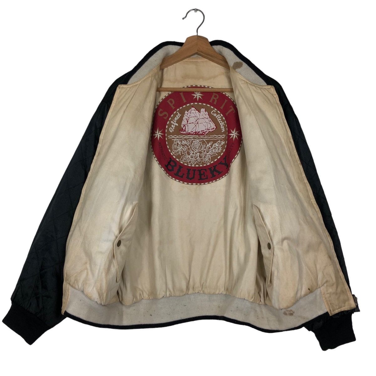 Japanese Brand 🔥90’s Vintage Bomber Jacket Reversible Blueky Refined Japan Size US M / EU 48-50 / 2 - 10 Thumbnail