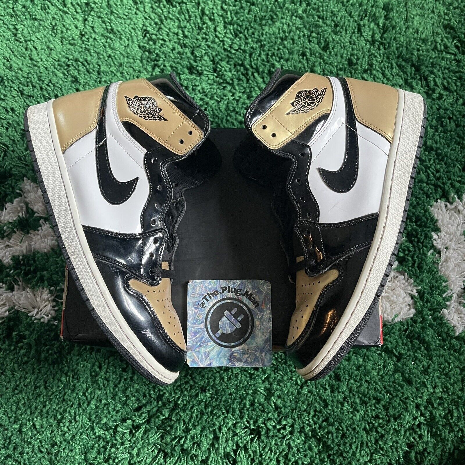 patent gold toe jordan 1