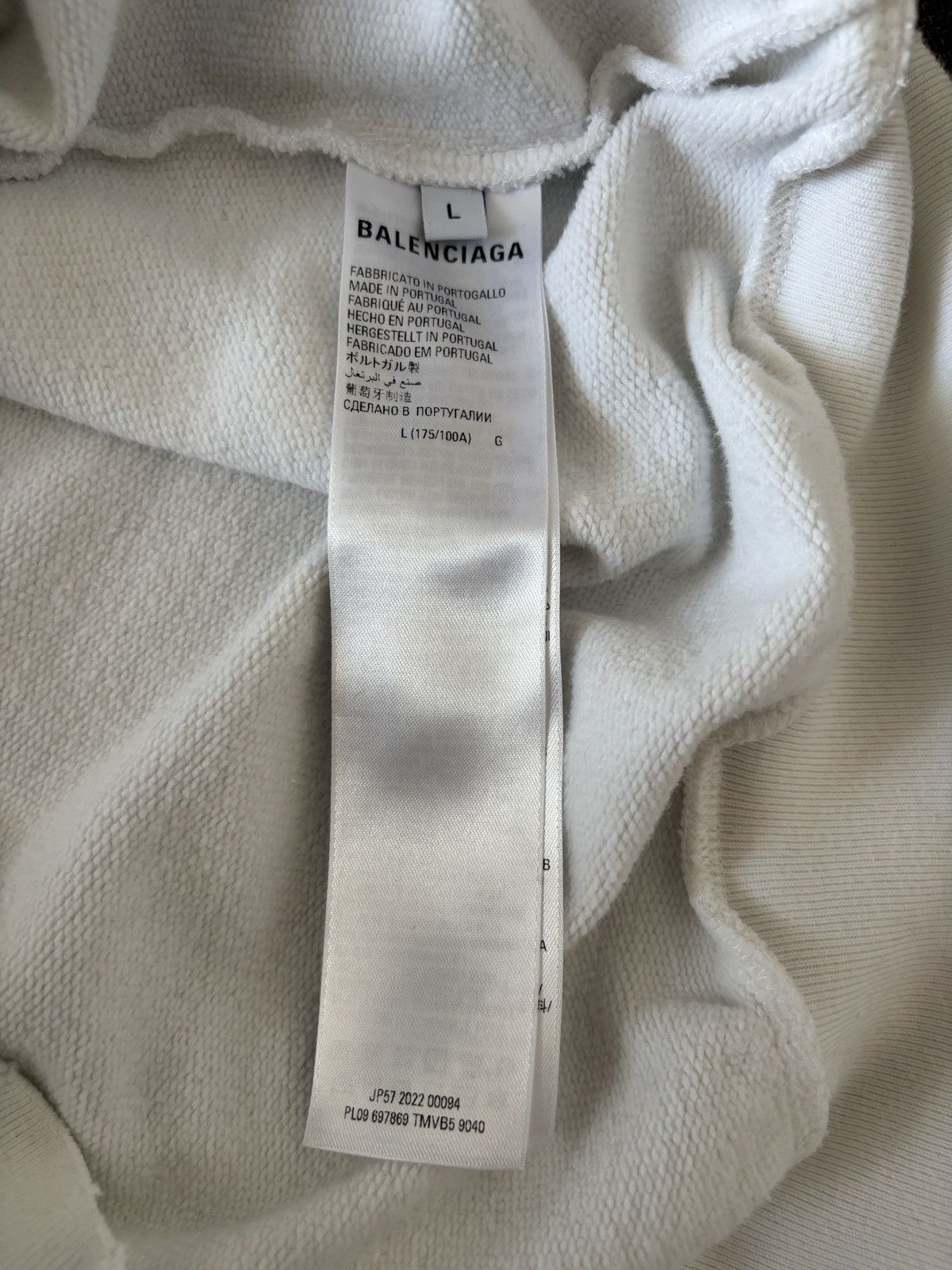 Balenciaga Balenciaga script logo crewneck white Size US L / EU 52-54 / 3 - 10 Thumbnail