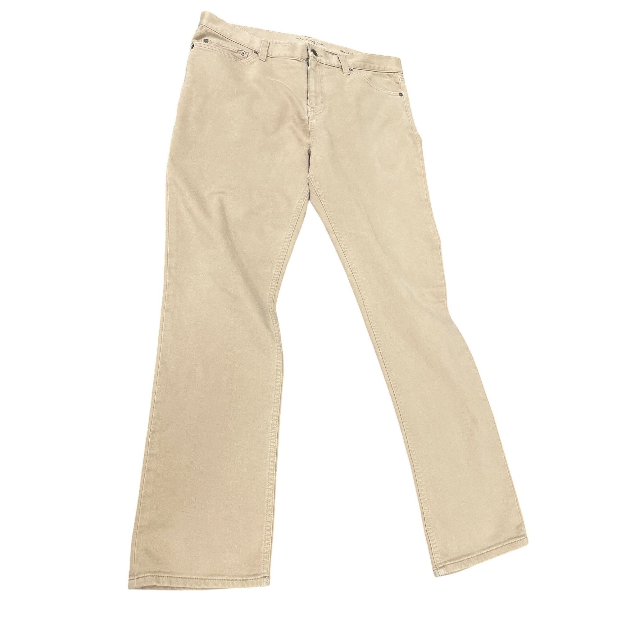 Banana Republic Banana Republic Mens Slim Fit Traveler Jeans Tan 36x32 SKU 8 Size US 36 / EU 52 - 1 Thumbnail