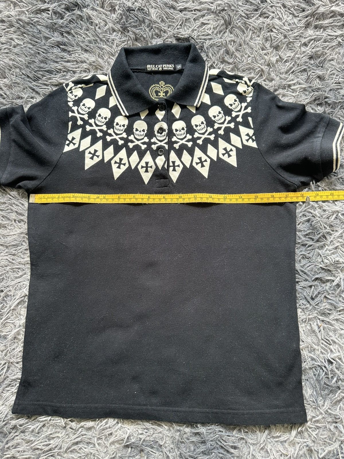 Beauty Beast 🔥Anarchy🔥00’s Hell Cat Punk polo tee Size US S / EU 44-46 / 1 - 18 Thumbnail
