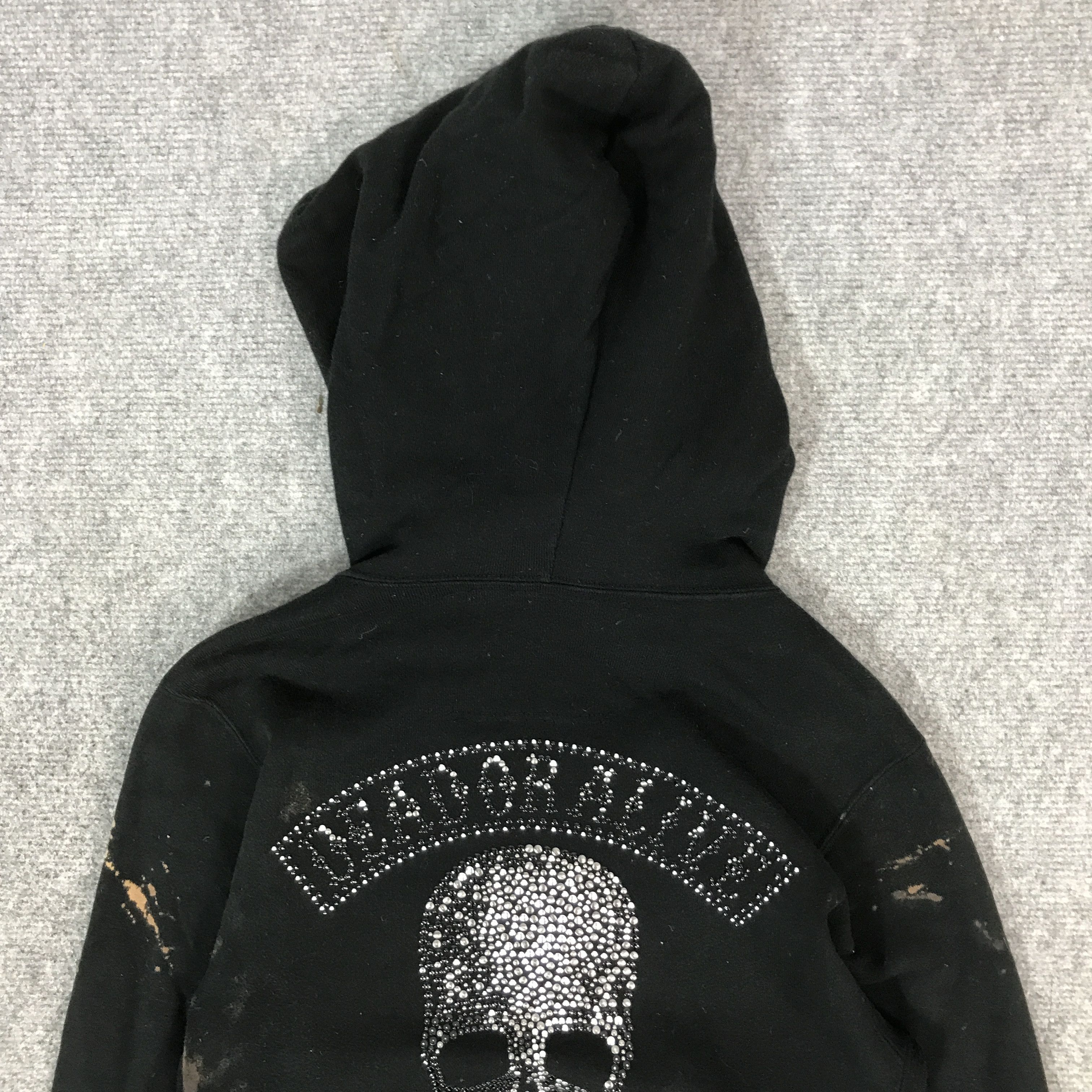 Roen ROEN ACID WASH SKULL DESIGN HOODIR ZIP JACKET Size US XS / EU 42 / 0 - 4 Thumbnail