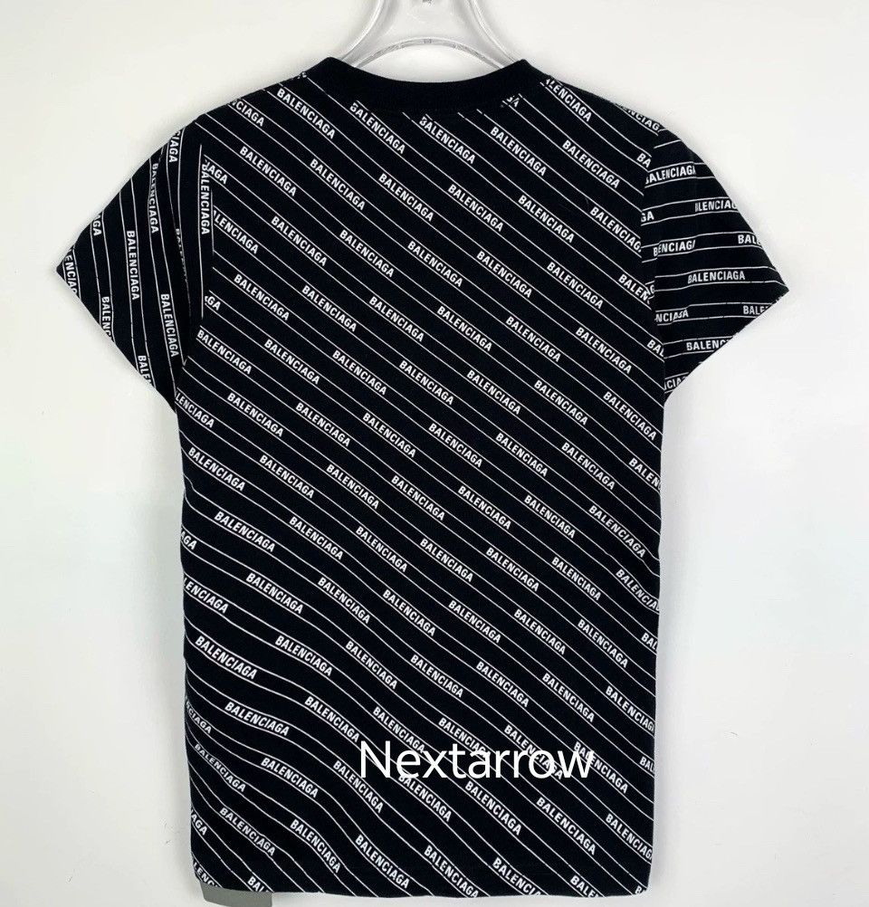 Balenciaga Balenciaga logo letter full print round neck black cotton s Size US XS / EU 42 / 0 - 2 Thumbnail