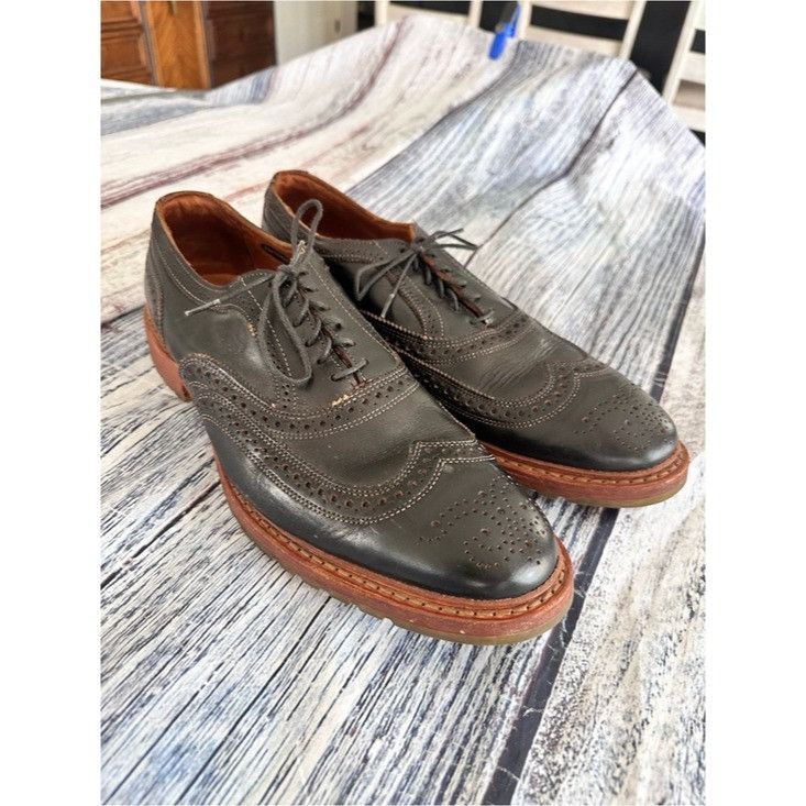 Allen Edmonds Allen Edmonds Men's Black Leather Wingtip Brogues - Classic Size US 12 / EU 45 - 3 Thumbnail