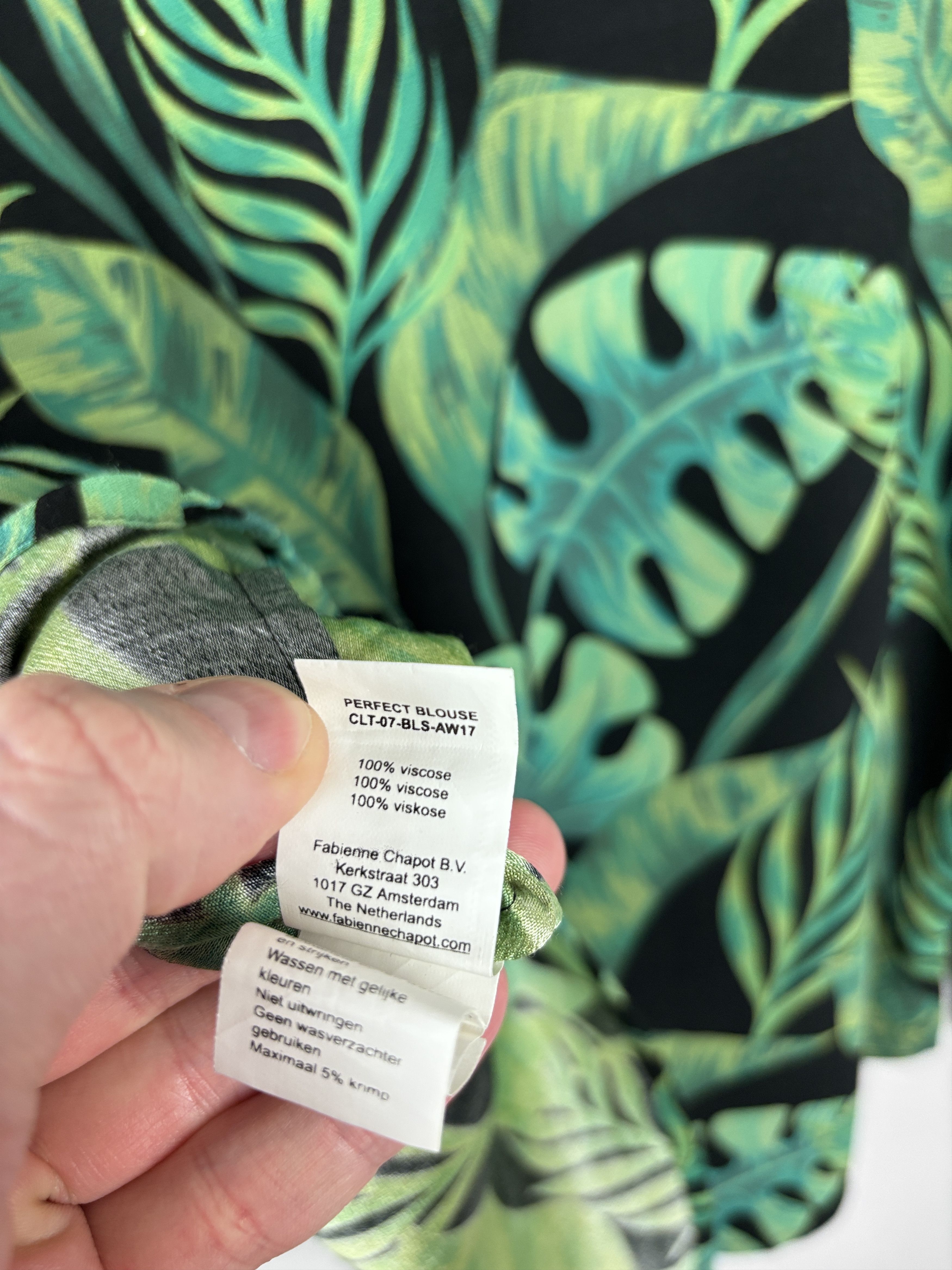 Designer Fabienne Chapot Floral Button Shirt Blouse Viscose Green S Size S / US 4 / IT 40 - 9 Thumbnail