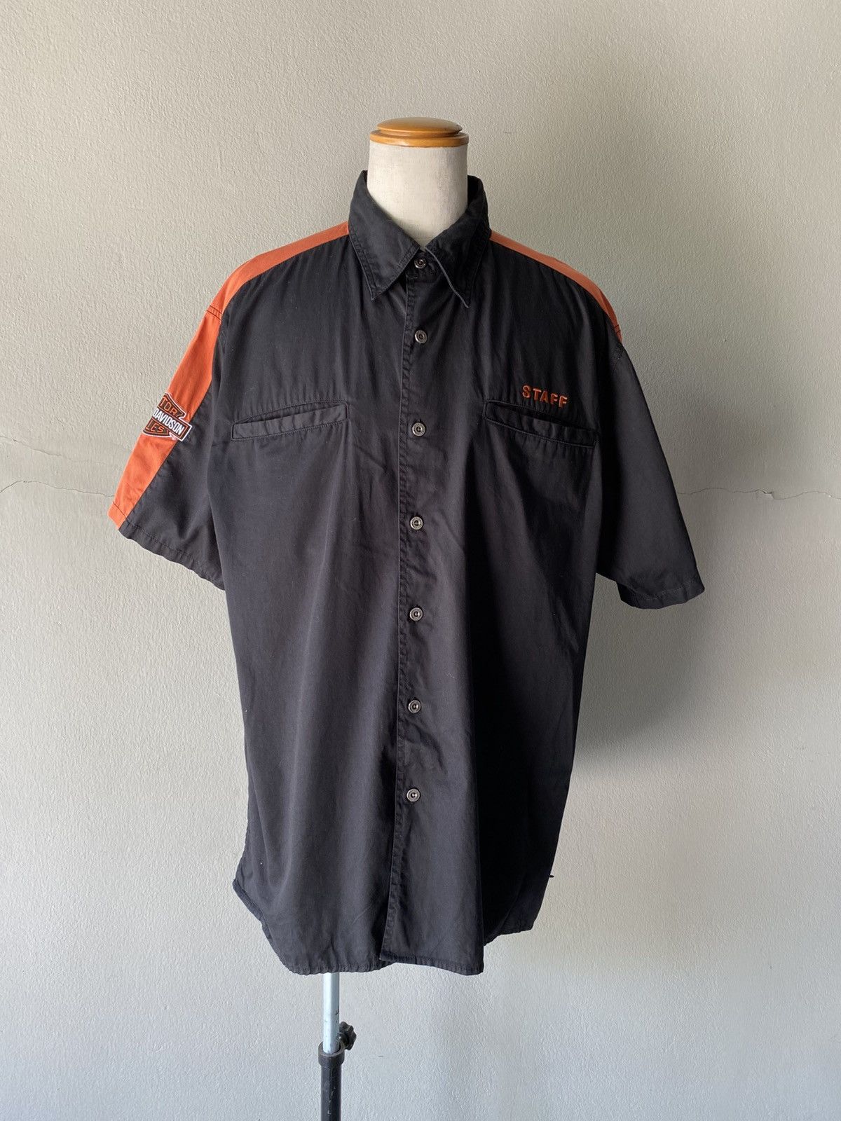 Harley Davidson Harley Davidson Black & Orange Staff Shirt Size US XL / EU 56 / 4 - 12 Thumbnail