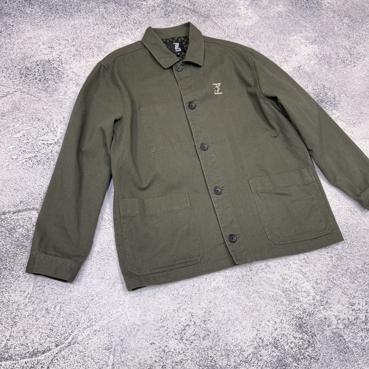 Vintage ZoeK Cotton Twill Inkas Jacket XL Olive Embroidered Size US XL / EU 56 / 4 - 2 Thumbnail