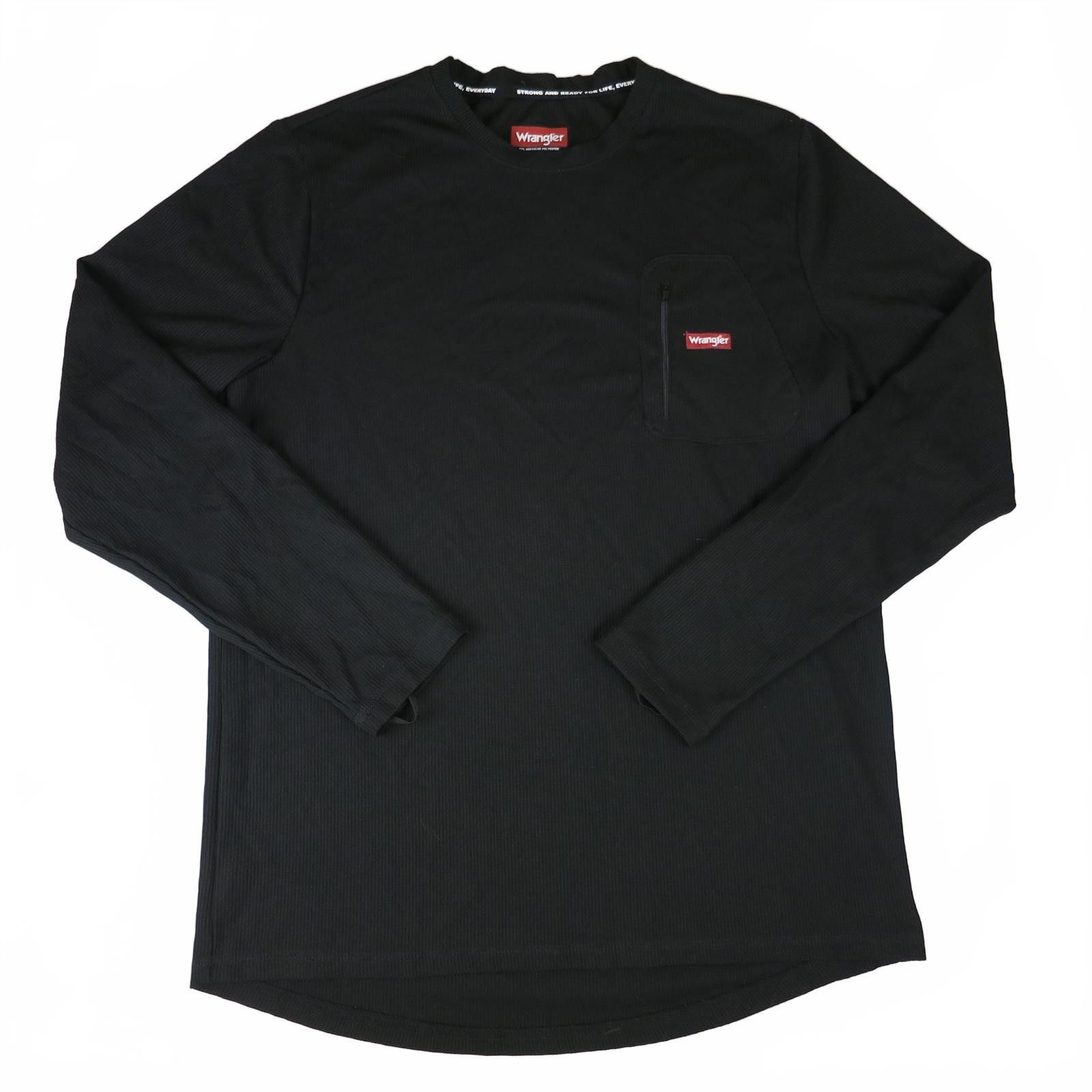 Wrangler Men's L Wrangler Black Long Sleeve Thermal Shirt with Pocket Size US L / EU 52-54 / 3 - 1 Thumbnail