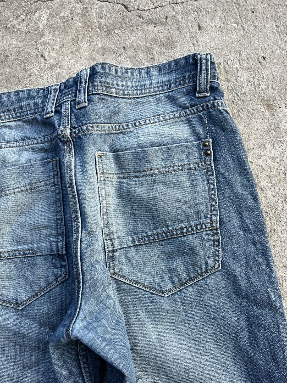 20471120 × If Six Was Nine × Le Grande Bleu (L.G.B.) Jeans Dirty Pants Faded Crash Denim Thrashed Y2K Distressed Size US 34 / EU 50 - 12 Thumbnail
