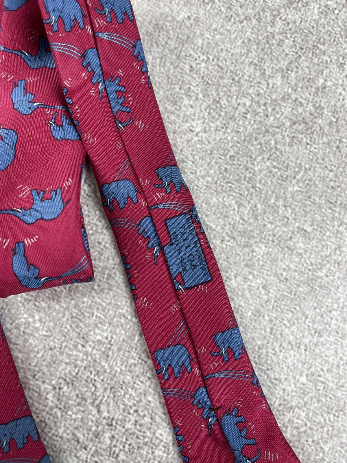 Hermes × Vintage Vintage Hermes Paris Printed Silk Tie Size ONE SIZE - 5 Thumbnail