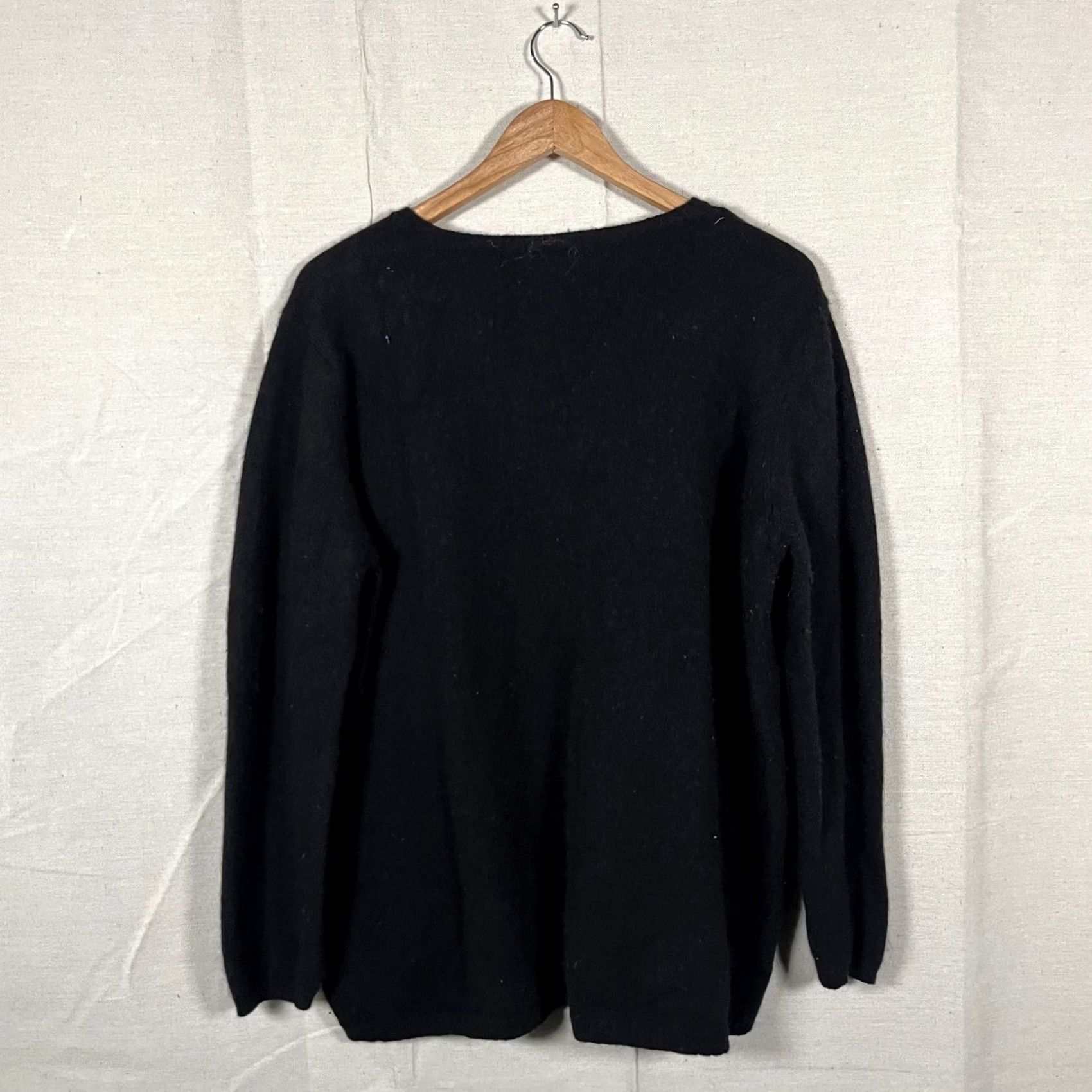 Worthington Worthington Woman Black Argyle Wool Angora Metallic Knit Sweater 3X Plus Size Size XXL / US 16-18 / IT 52-54 - 3 Thumbnail