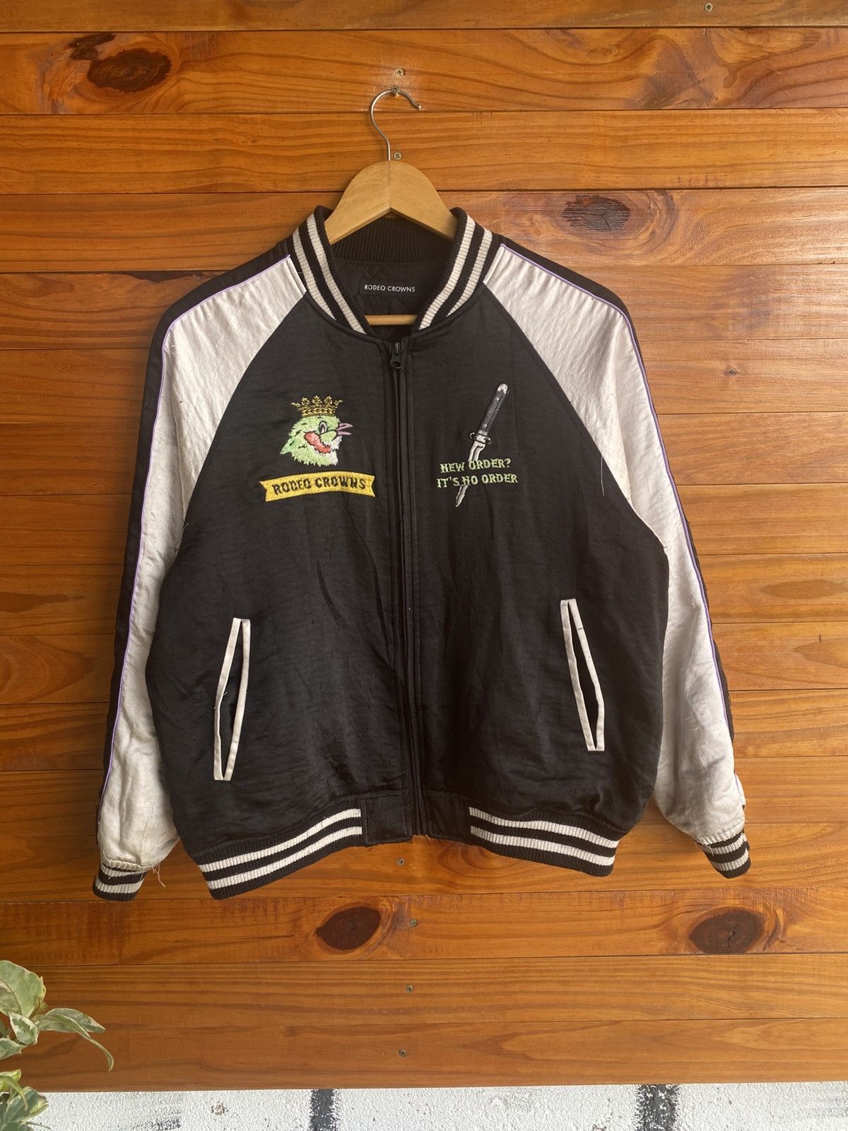 Japanese Brand Rodeo Crowns Embroidered Sukajan Jacket Black & White Size US M / EU 48-50 / 2 - 4 Thumbnail